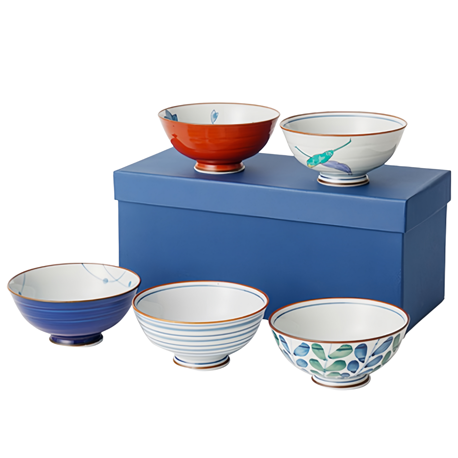 Arita Ware Handcrafted Shikayama Bowl Set of Five
