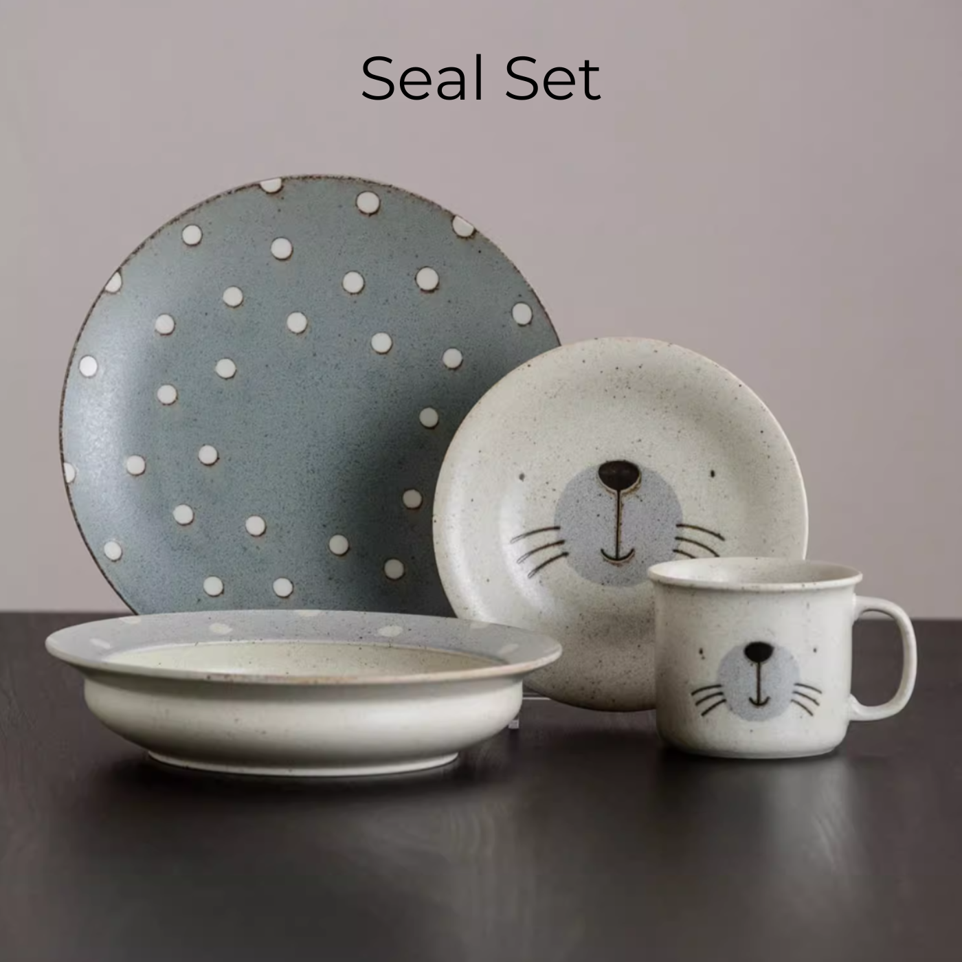 Awasaka Animal Friends Ceramic Dining Set