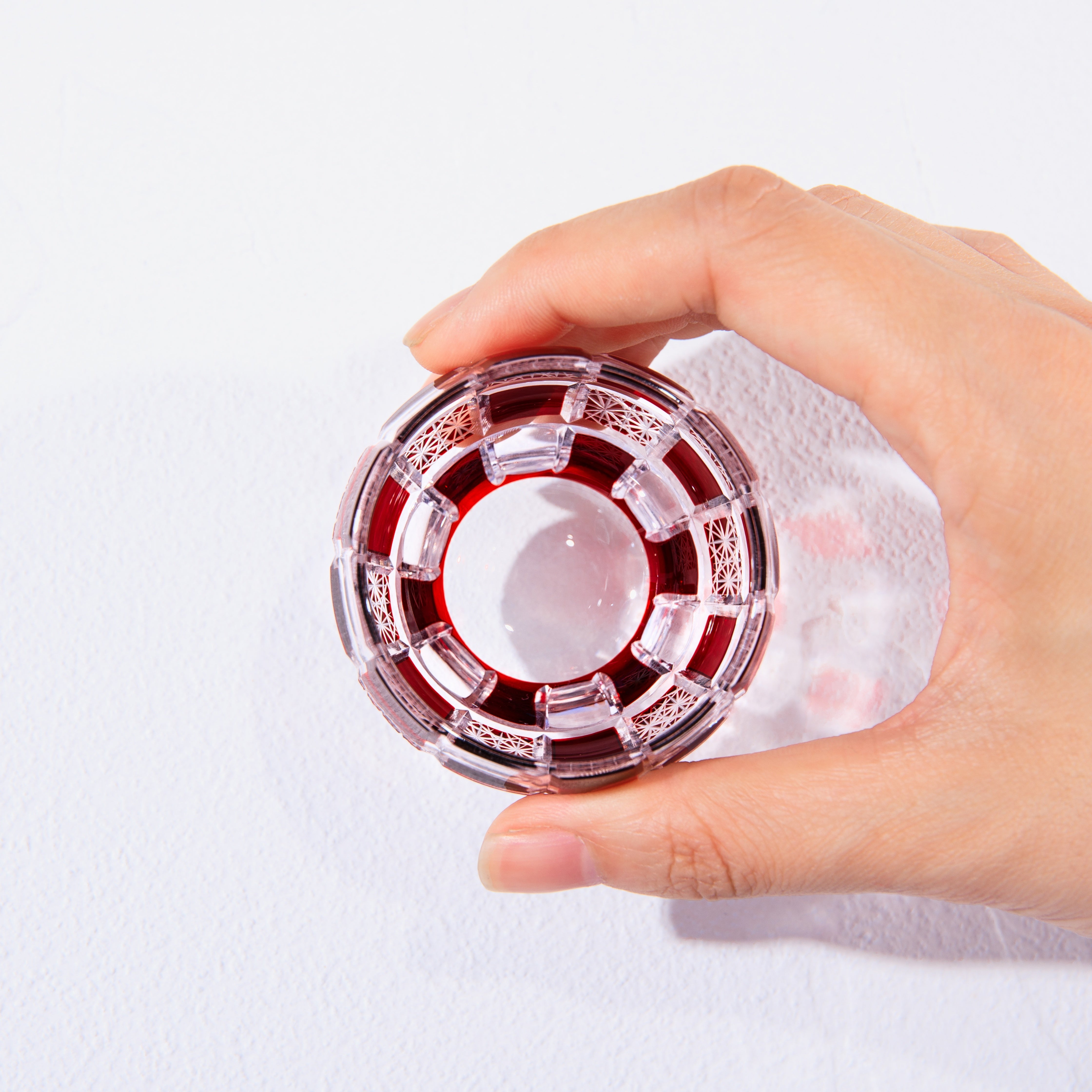 Edo Kiriko Handcrafted Hikari-no-Ha Guinomi Sake Glass Collection