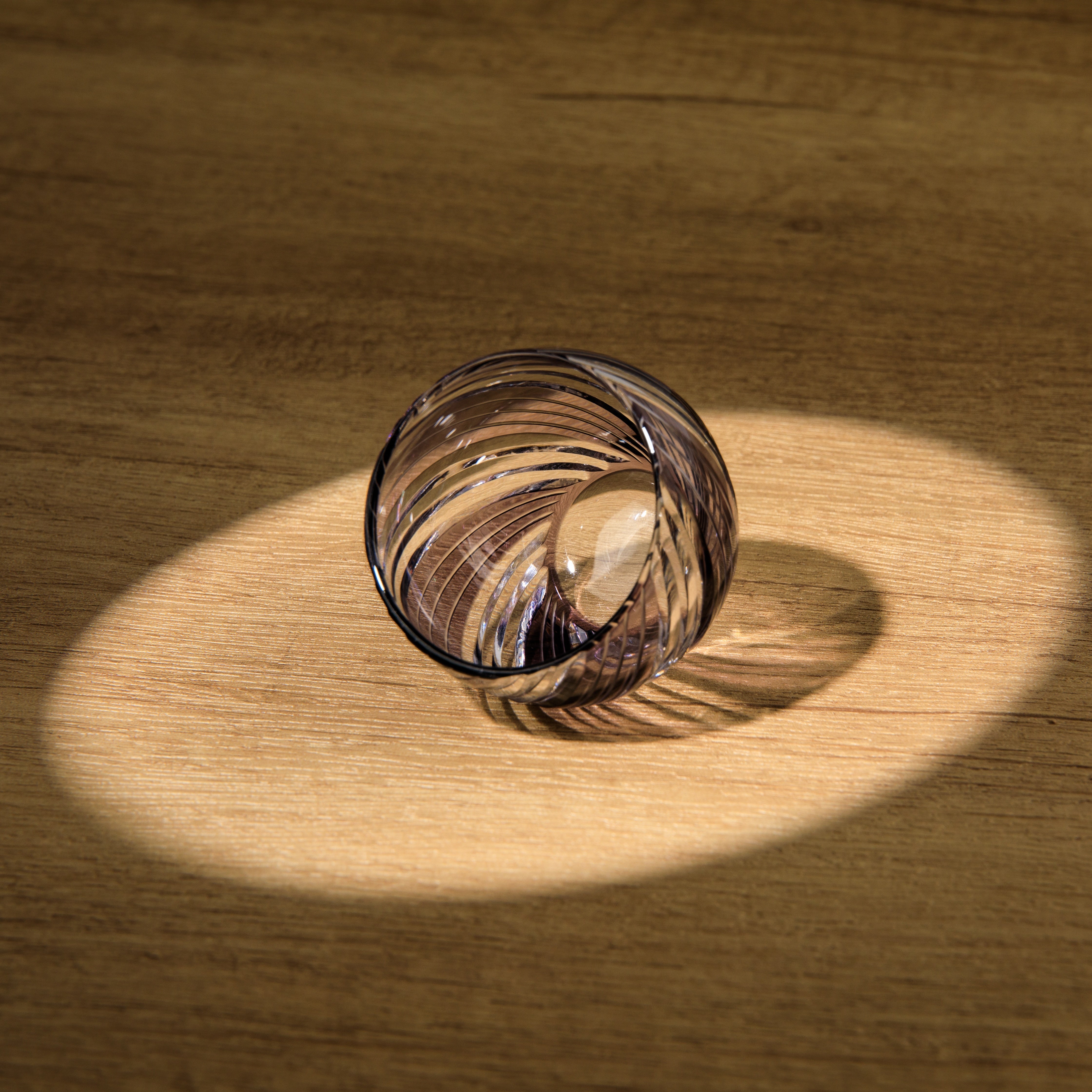 Edo Kiriko Handcrafted Usumurasaki Guinomi Sake Cup Collection