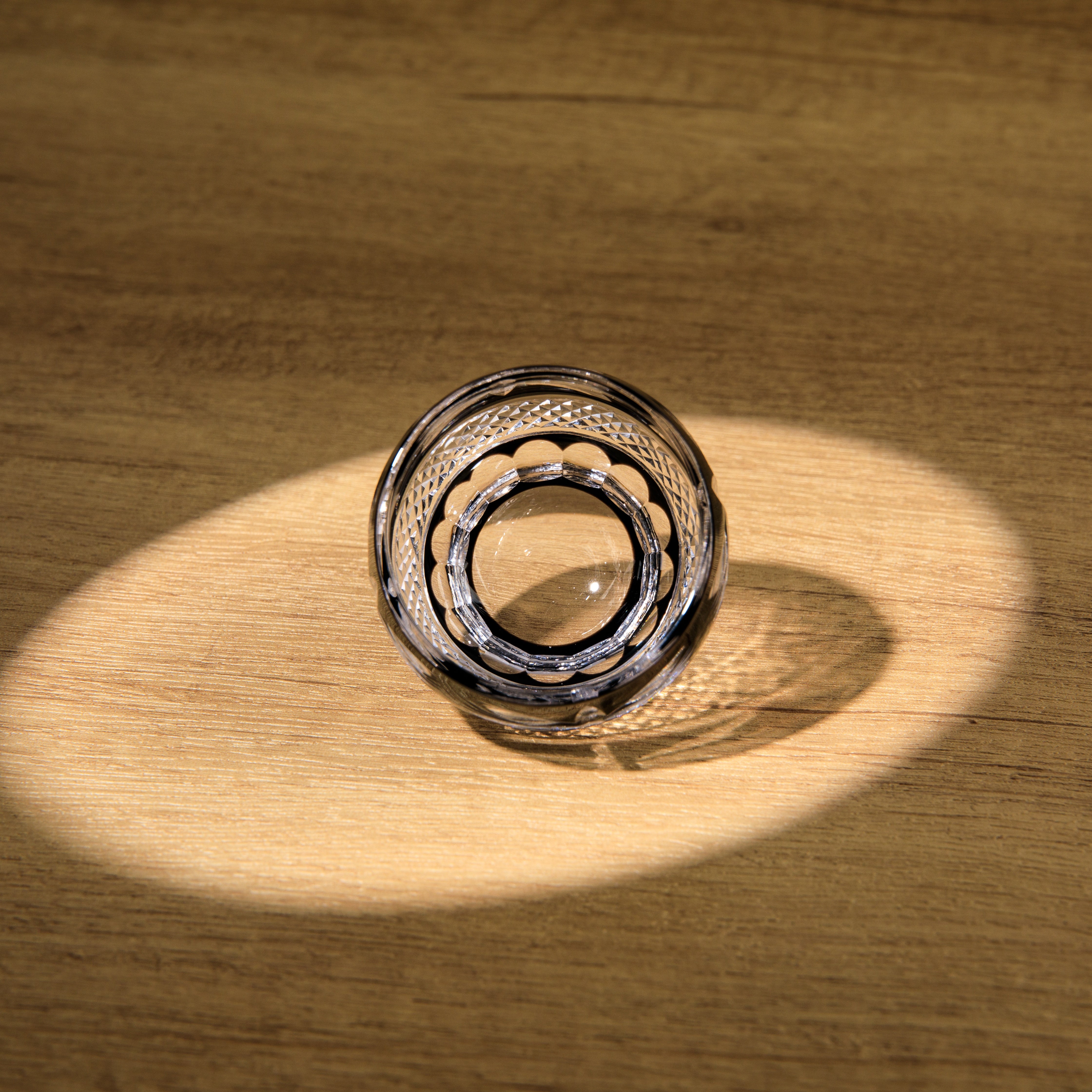 Edo Kiriko Handcrafted Usumurasaki Guinomi Sake Cup Collection