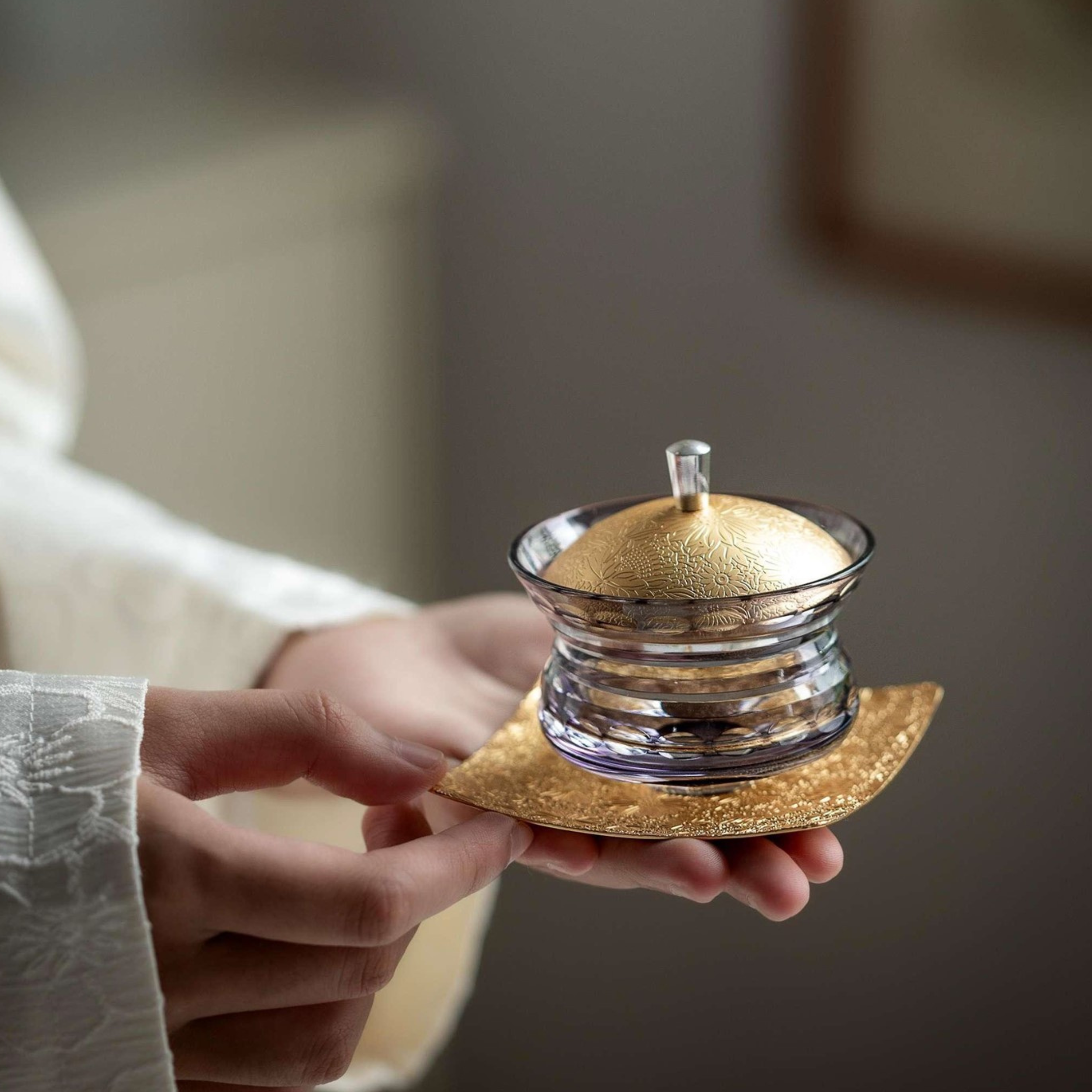 Edo Kiriko Chimi Washokki Lidded Glassware Collection