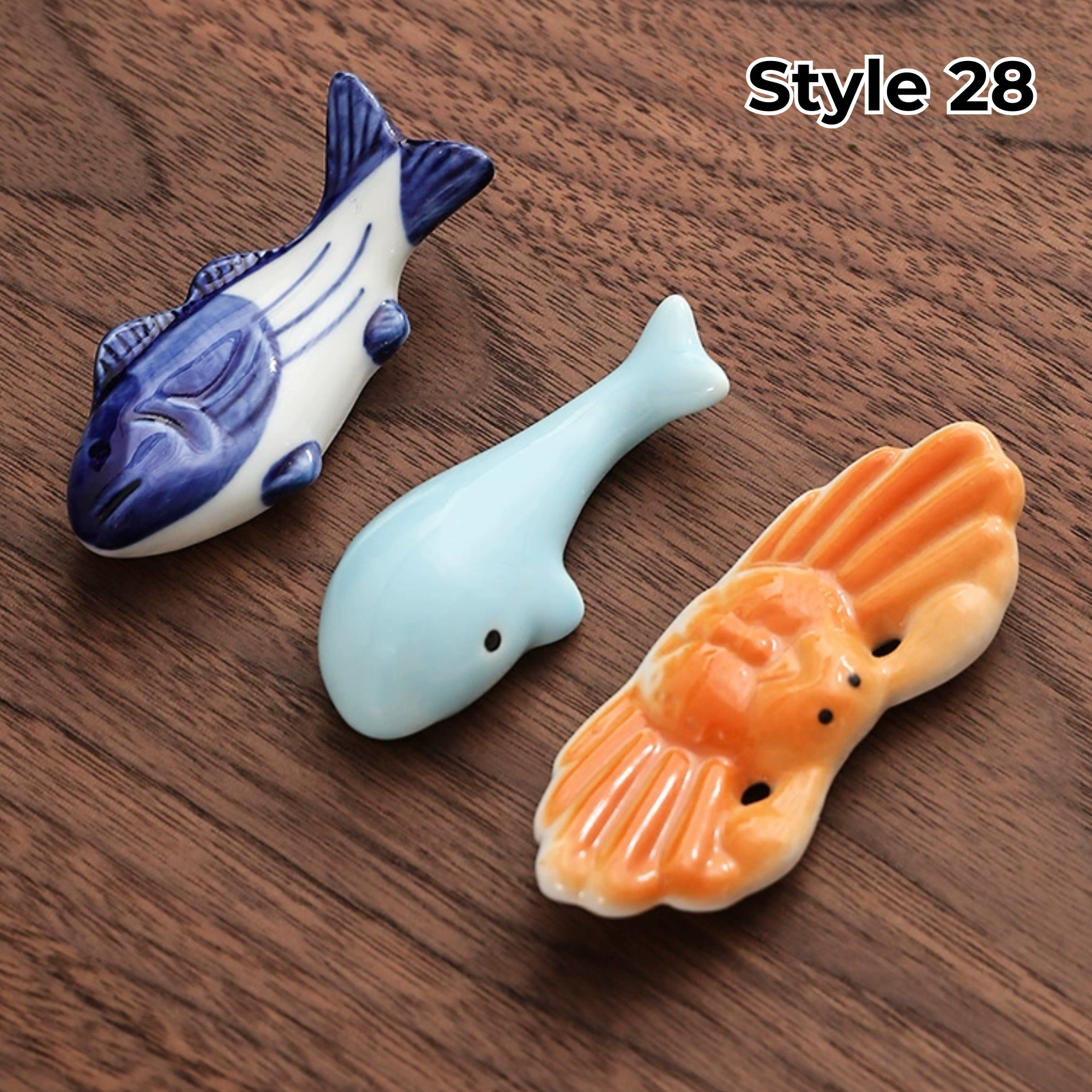 Animal & Fruit Handcrafted Ceramic Chopstick Rests Collection