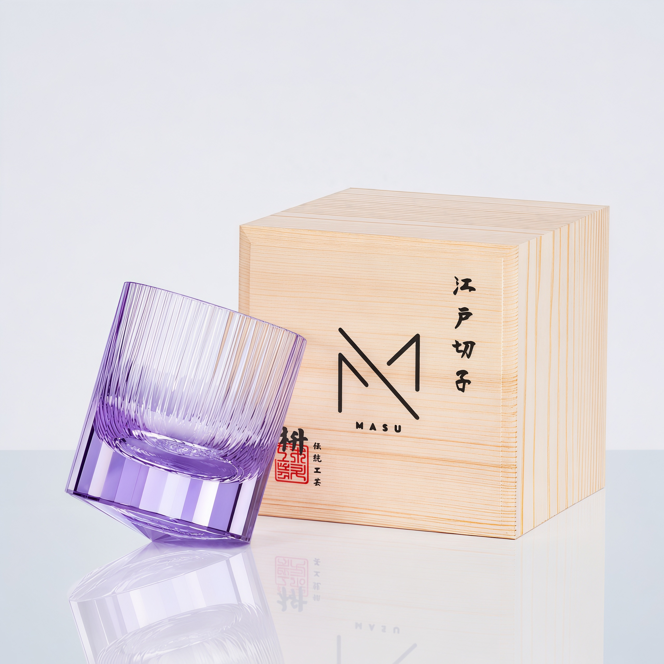 Edo Kiriko Diamond Cut Rotating Crystal Whisky Glass Collection