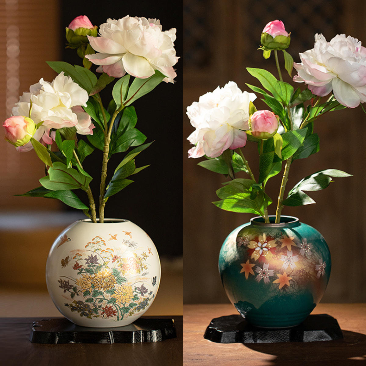 Kutaniyaki Handcrafted Hana Vase Collection