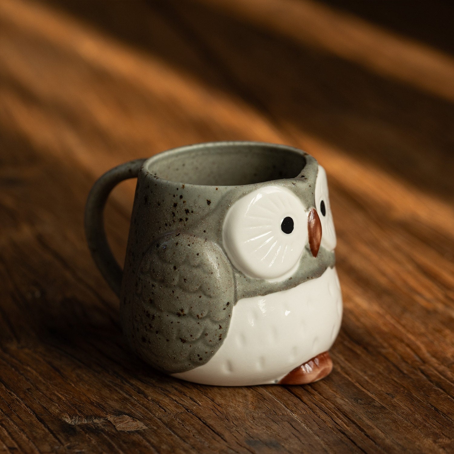 Mino Ware Fukuro Rustic Ceramic Owl Mug Collection