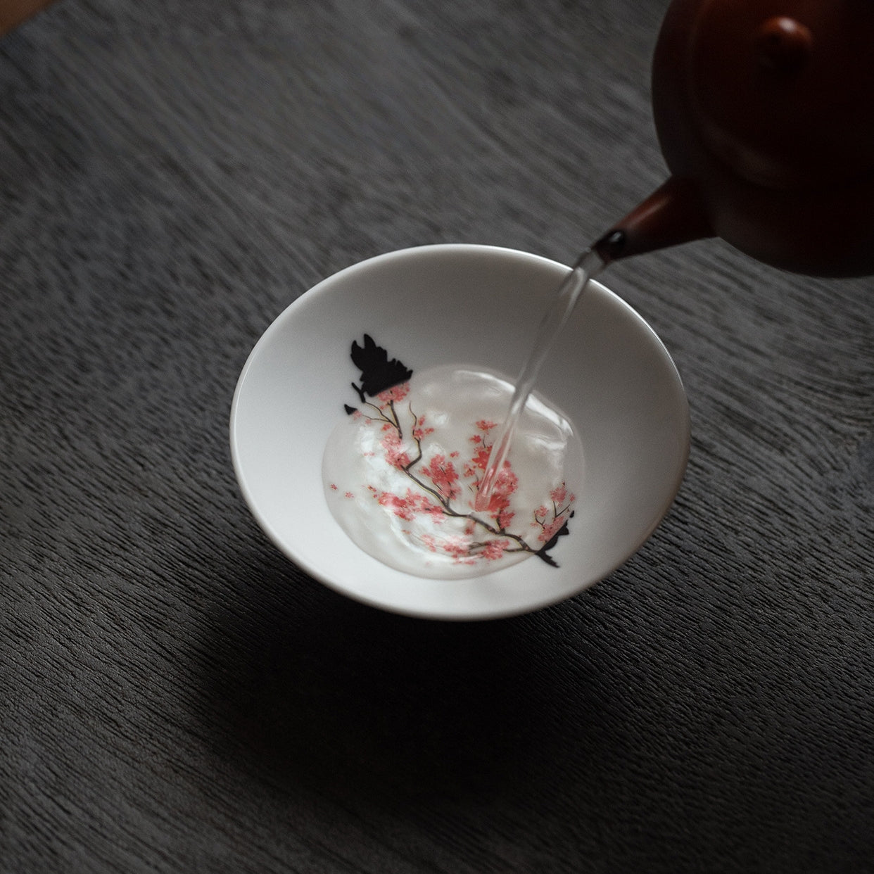 lulu陶器 Mino Ware Thermochromic Warm Bloom Sakura Momiji Tea Cup Set - MASU