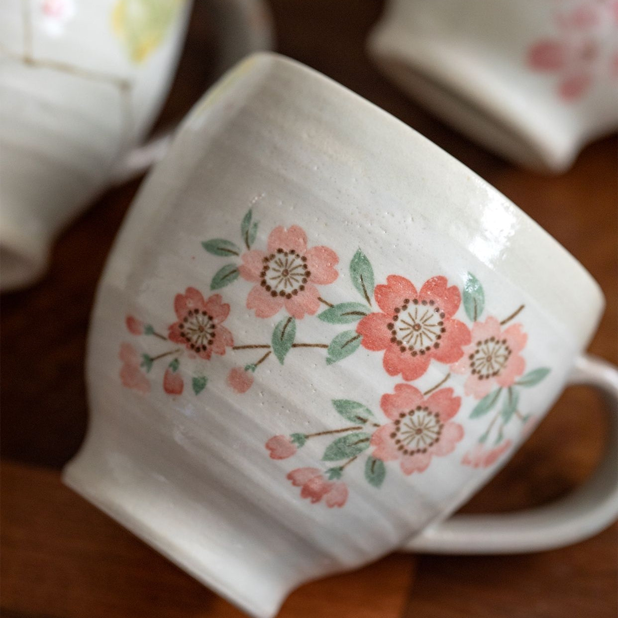 Hatsuichi Mino Ware Kiyohana Ceramic Mug Collection