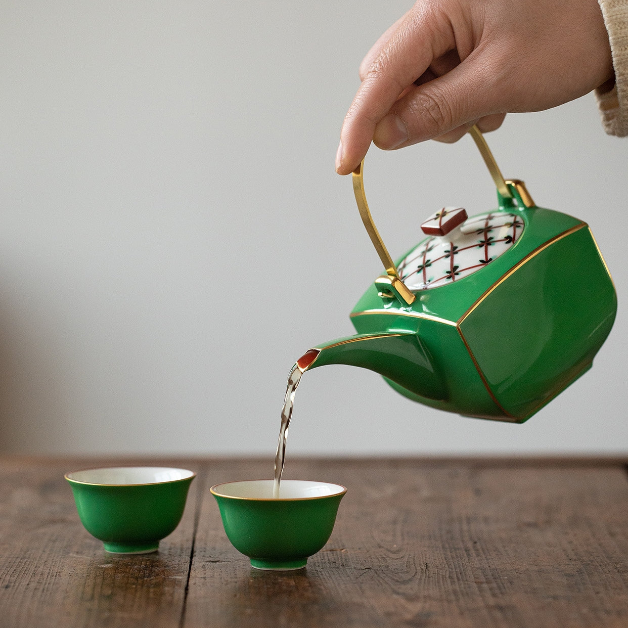 Zensho Handcrafted Ceramic Jade Tea Set