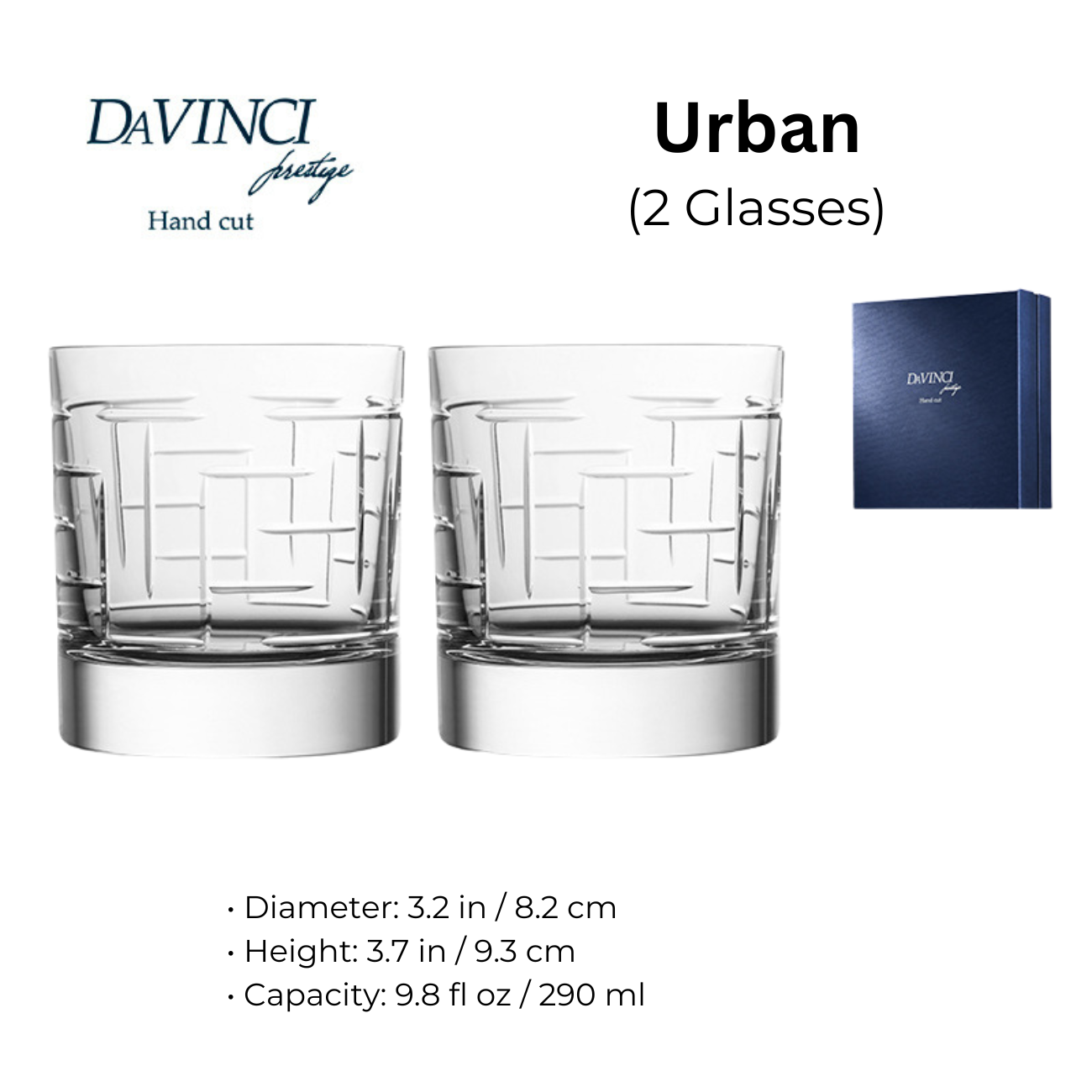 Davinci Italian Whisky Glasses With Decanter Sets