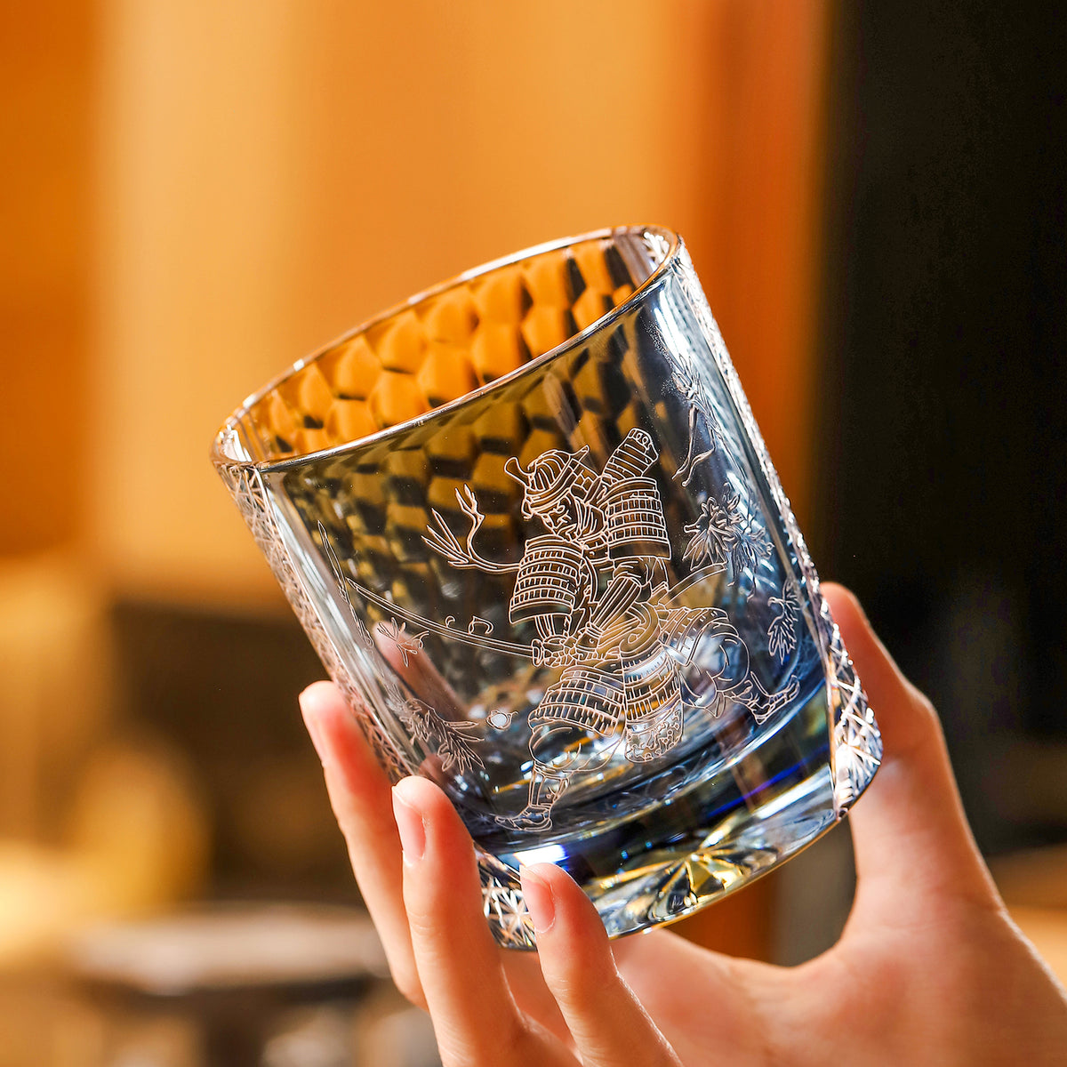 Edo Kiriko Handcrafted Aoi Monogatari Whisky Glass Collection