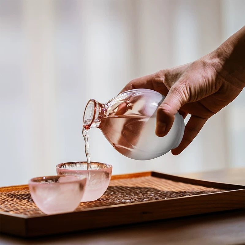 Hirota Glass Hana Honoka Sakura Sake Set