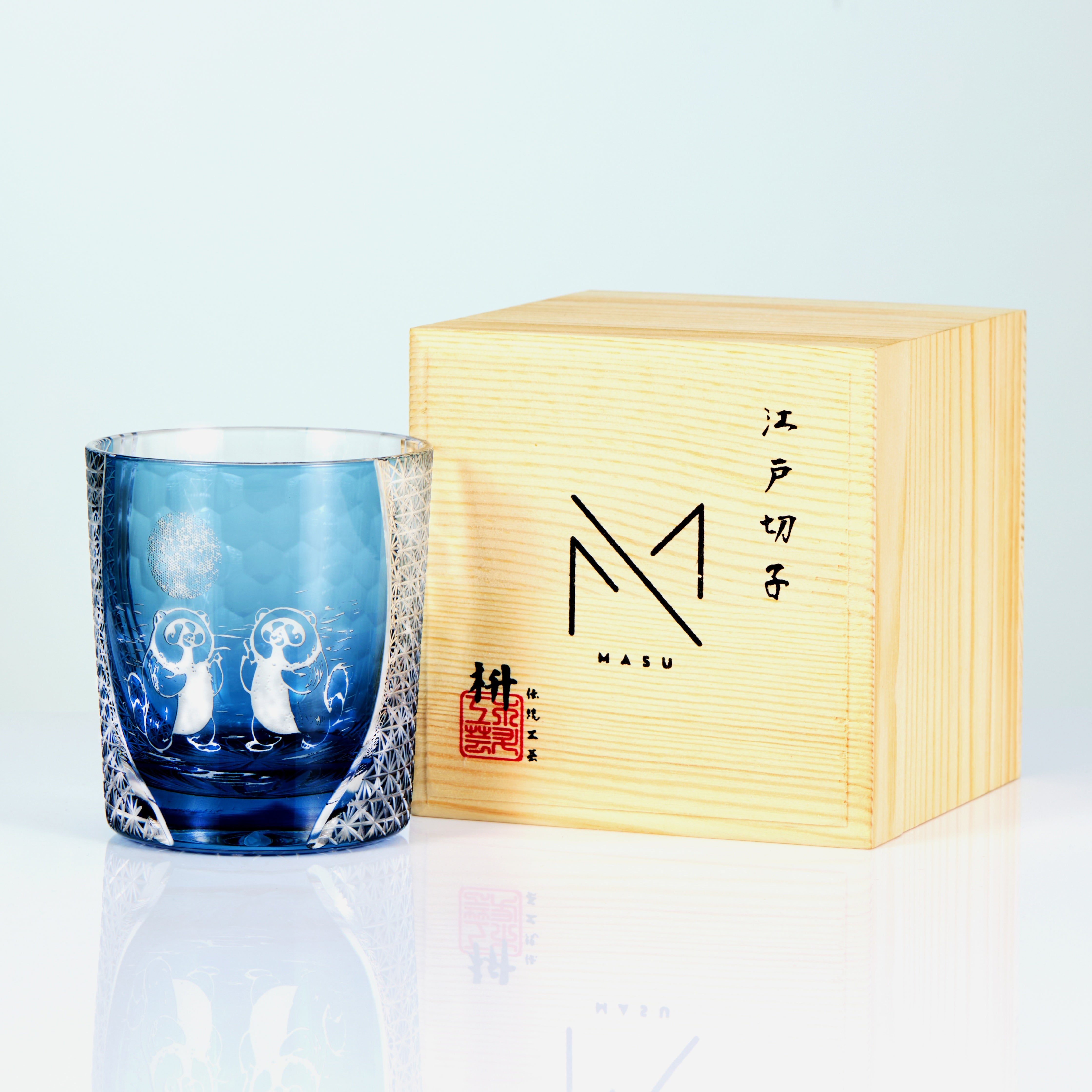 Edo Kiriko Handcrafted Aoi Monogatari Whisky Glass Collection