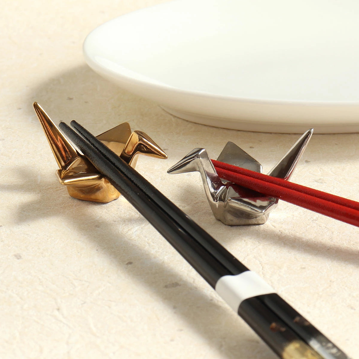 Senkaku Gold and Silver Chopsticks Wedding Gift Set