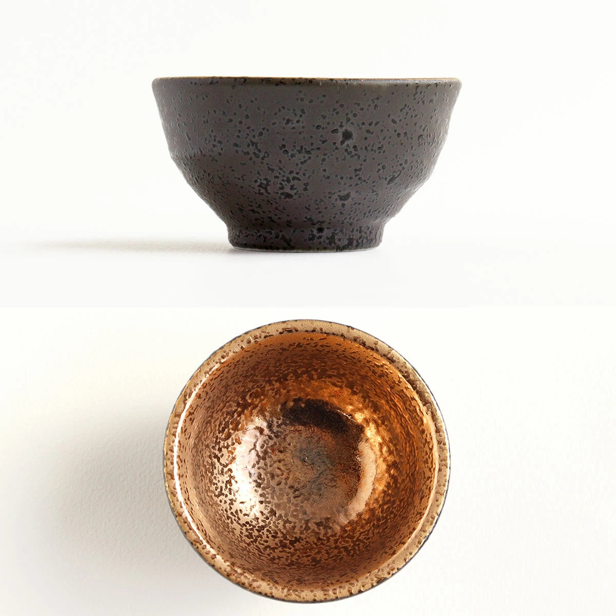 Jinpo Handcrafted Kinsai Gold Ochoko Sake Set with Wooden Box