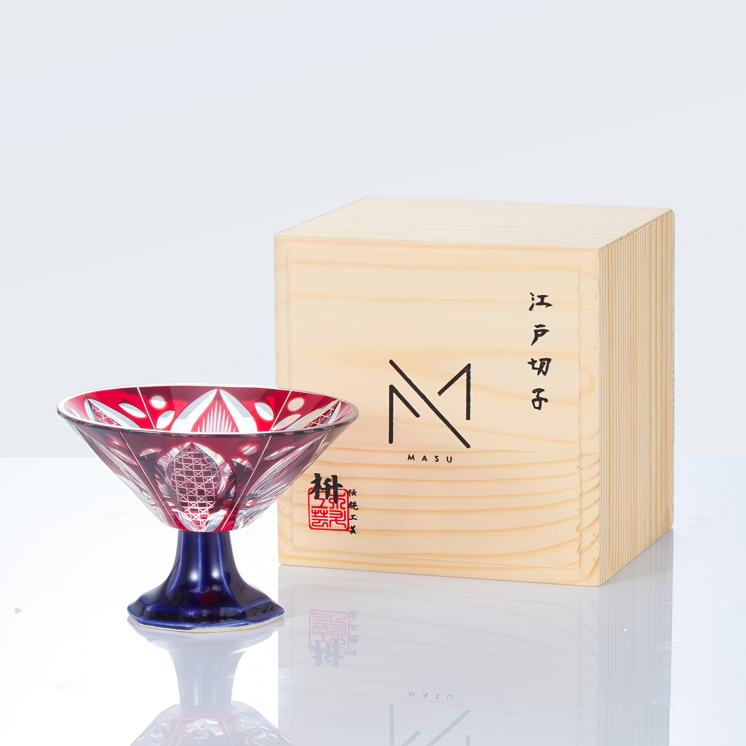 Edo Kiriko Handcrafted Karyu Sake Glass Collection