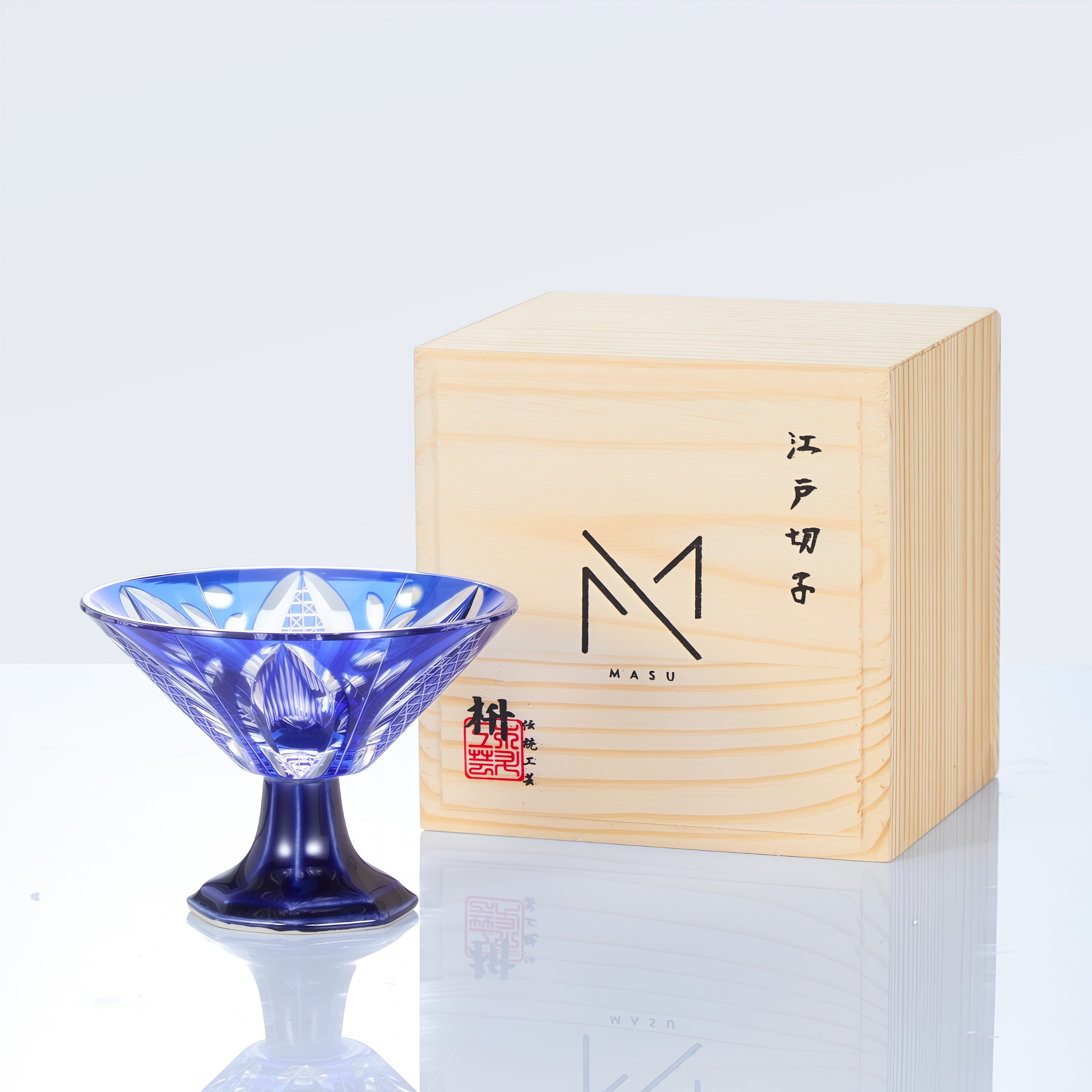Edo Kiriko Handcrafted Karyu Sake Glass Collection