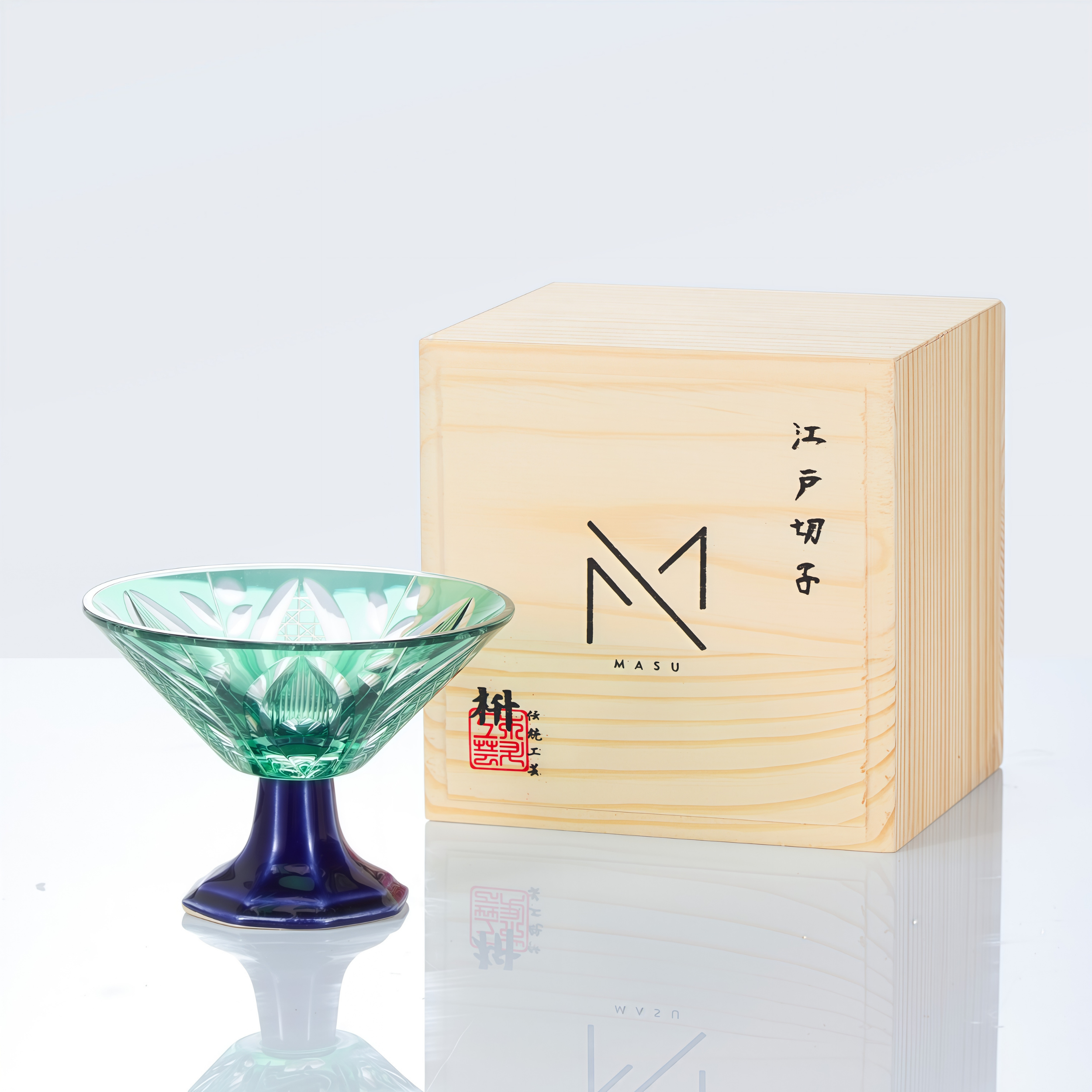 Edo Kiriko Handcrafted Karyu Sake Glass Collection