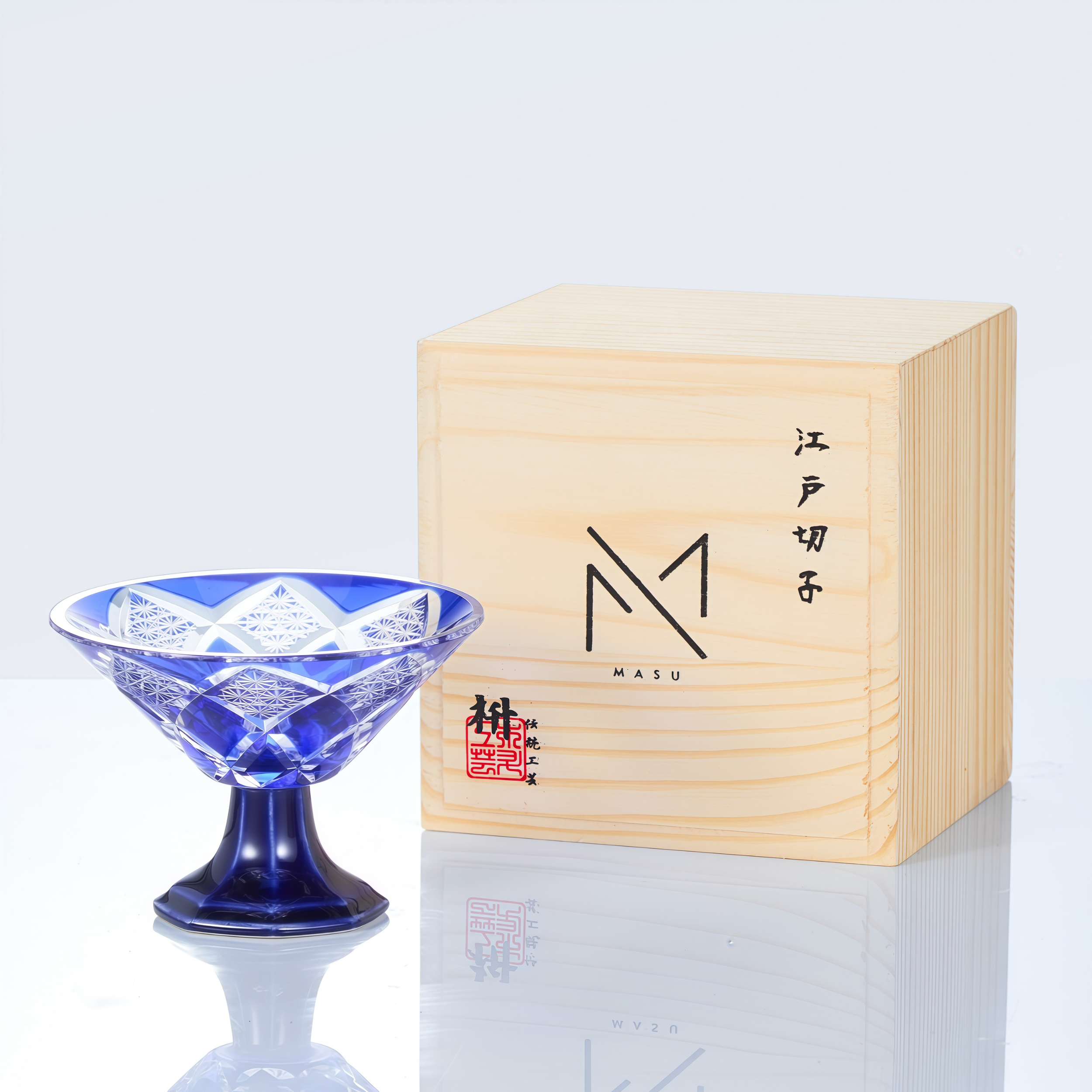 Edo Kiriko Handcrafted Karyu Sake Glass Collection