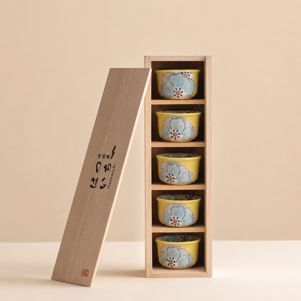 Hatsuichi Mino Ware Hana no Toki Tea Set Collection - MASU