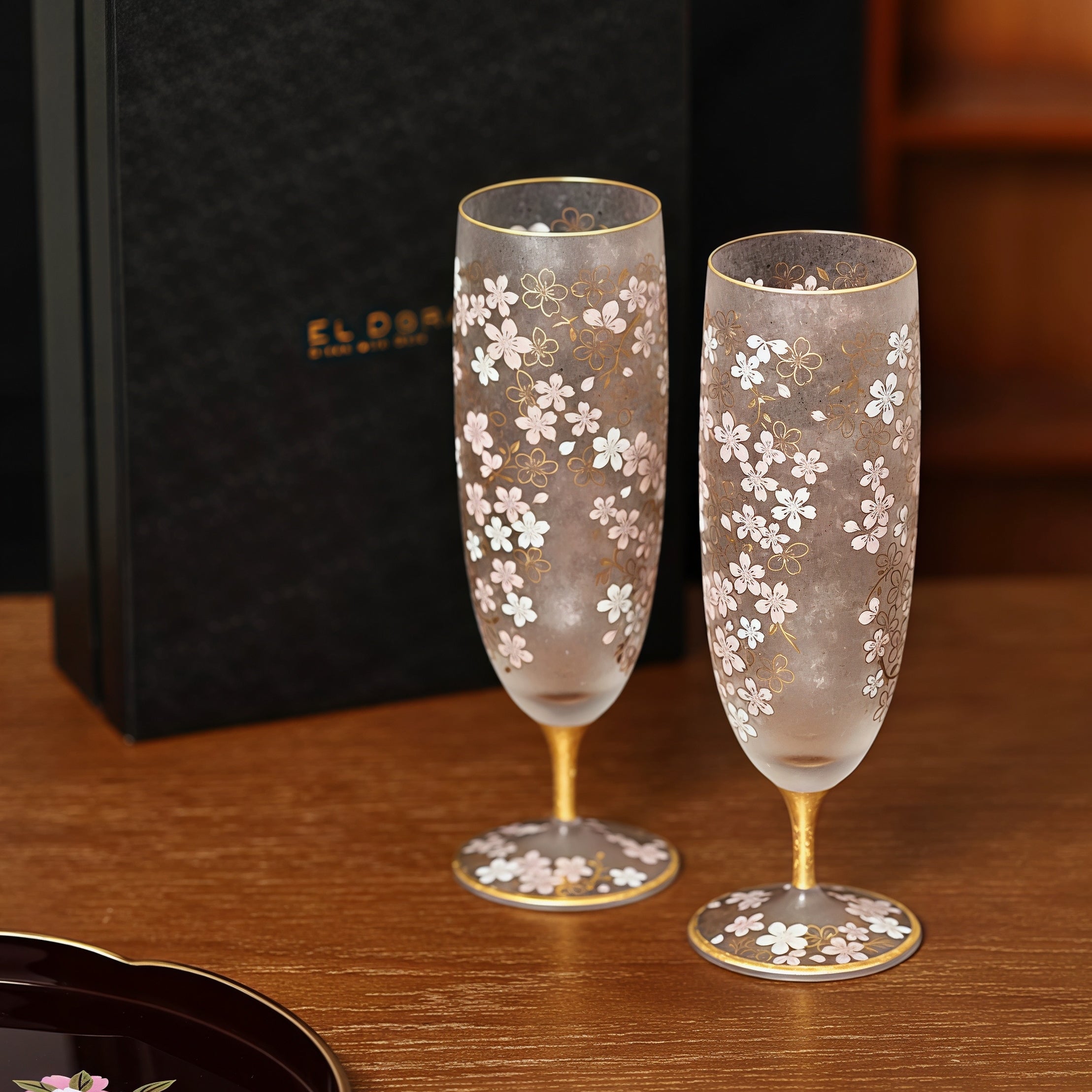 Aderia Sakura Kinpaku Glass Collection