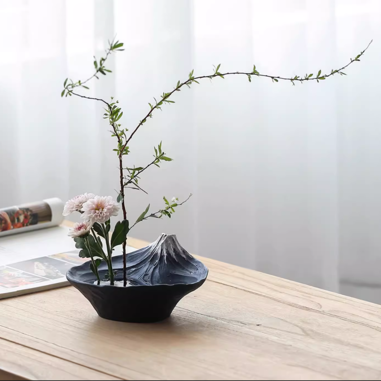 Mount Fuji Ikebana Vase