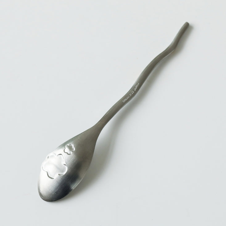 Japanese Sakura Stainless Steel Dessert Spoon and Fork Collection