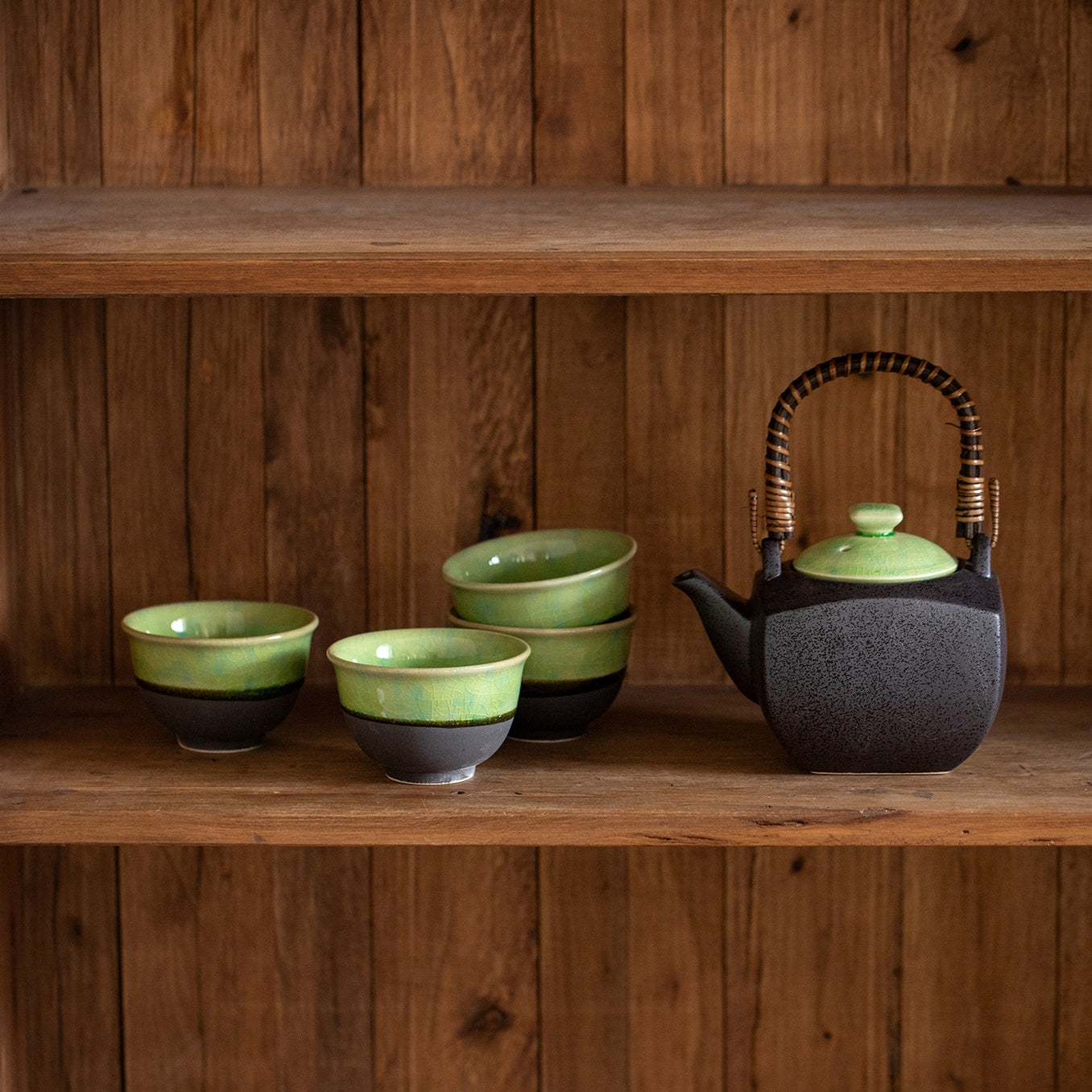 Mino Ware Shunsui Ceramic Teapot Set