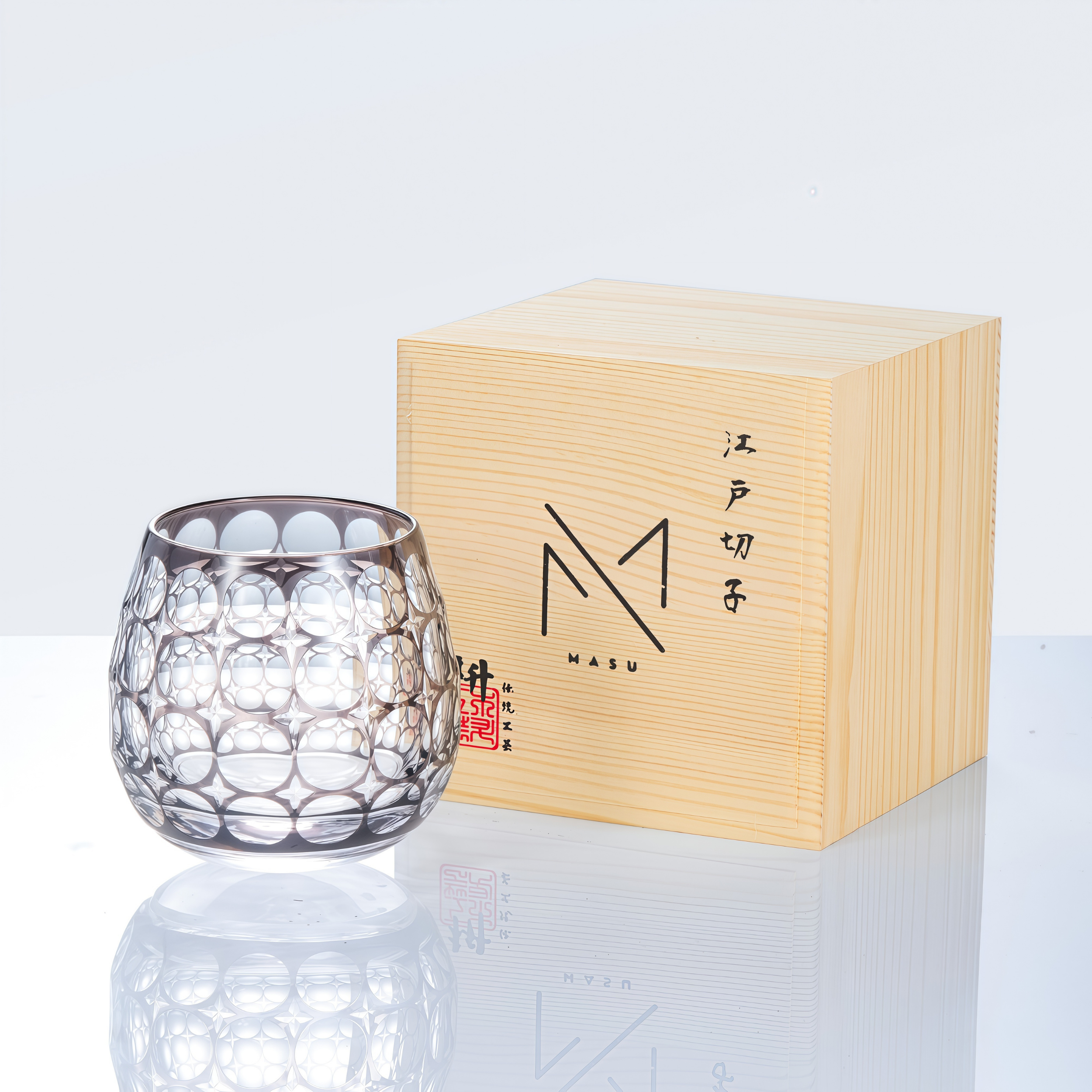 Edo Kiriko Handcrafted Hanamaru Whisky Glass Collection