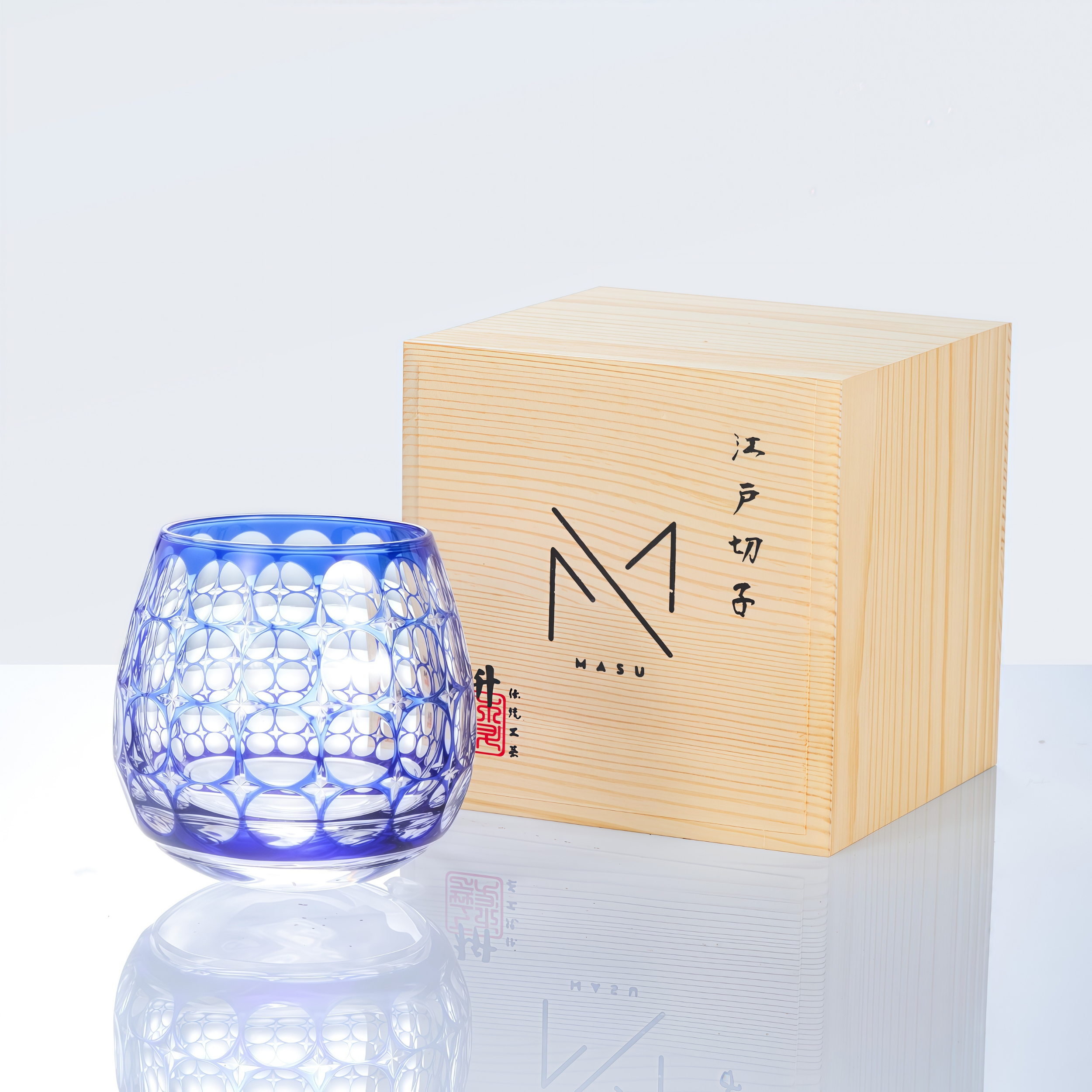 Edo Kiriko Handcrafted Hanamaru Whisky Glass Collection