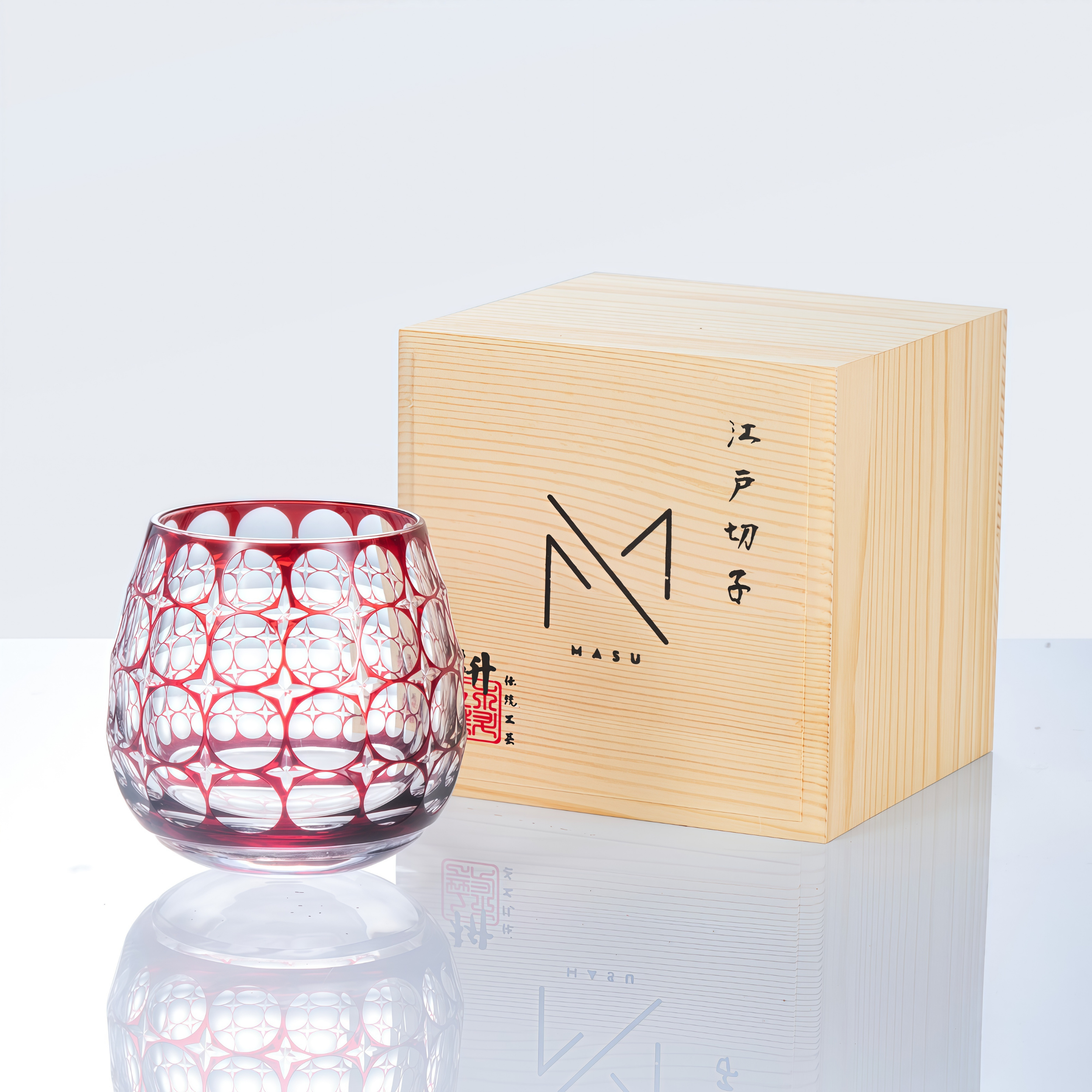 Edo Kiriko Handcrafted Hanamaru Whisky Glass Collection