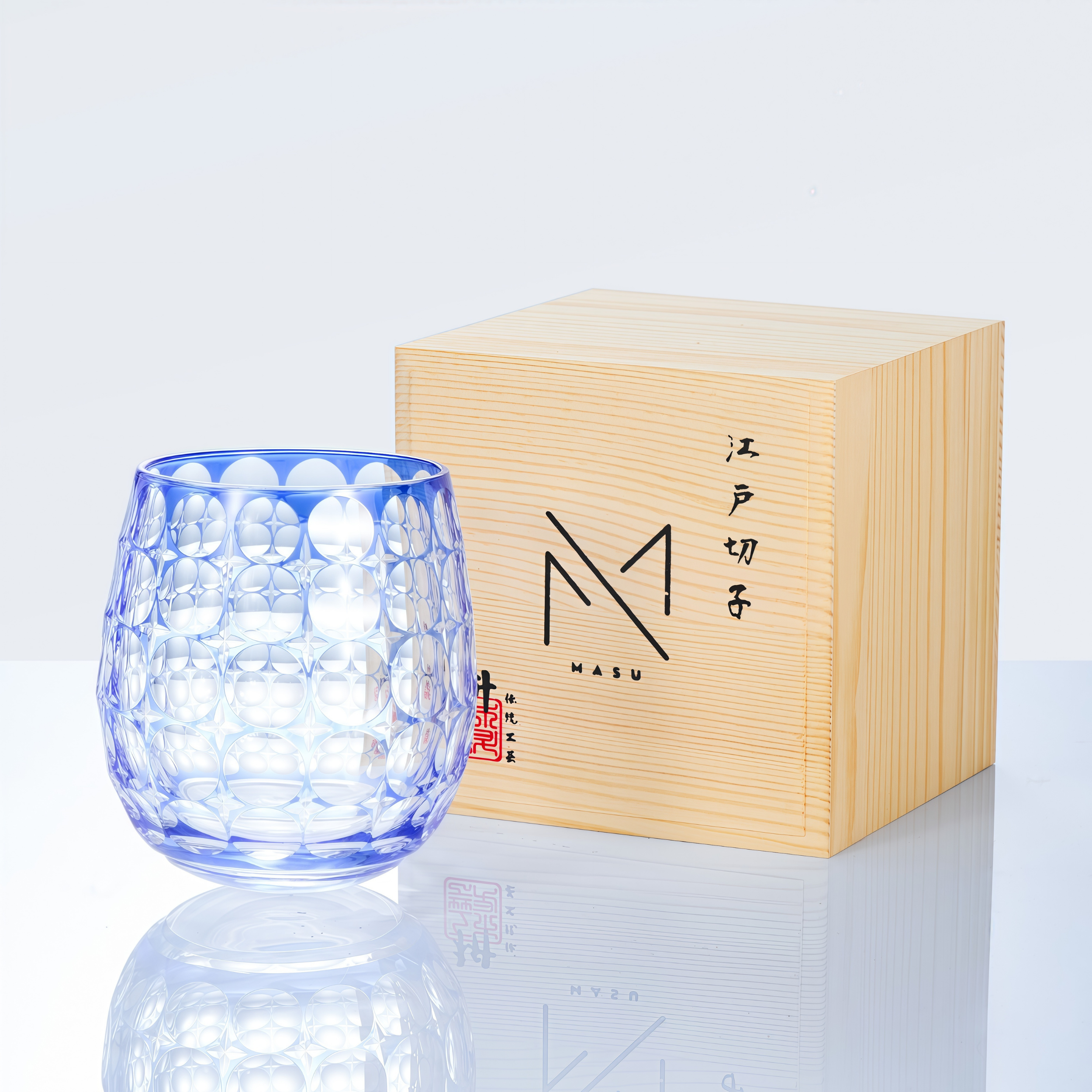 Edo Kiriko Handcrafted Hanamaru Whisky Glass Collection