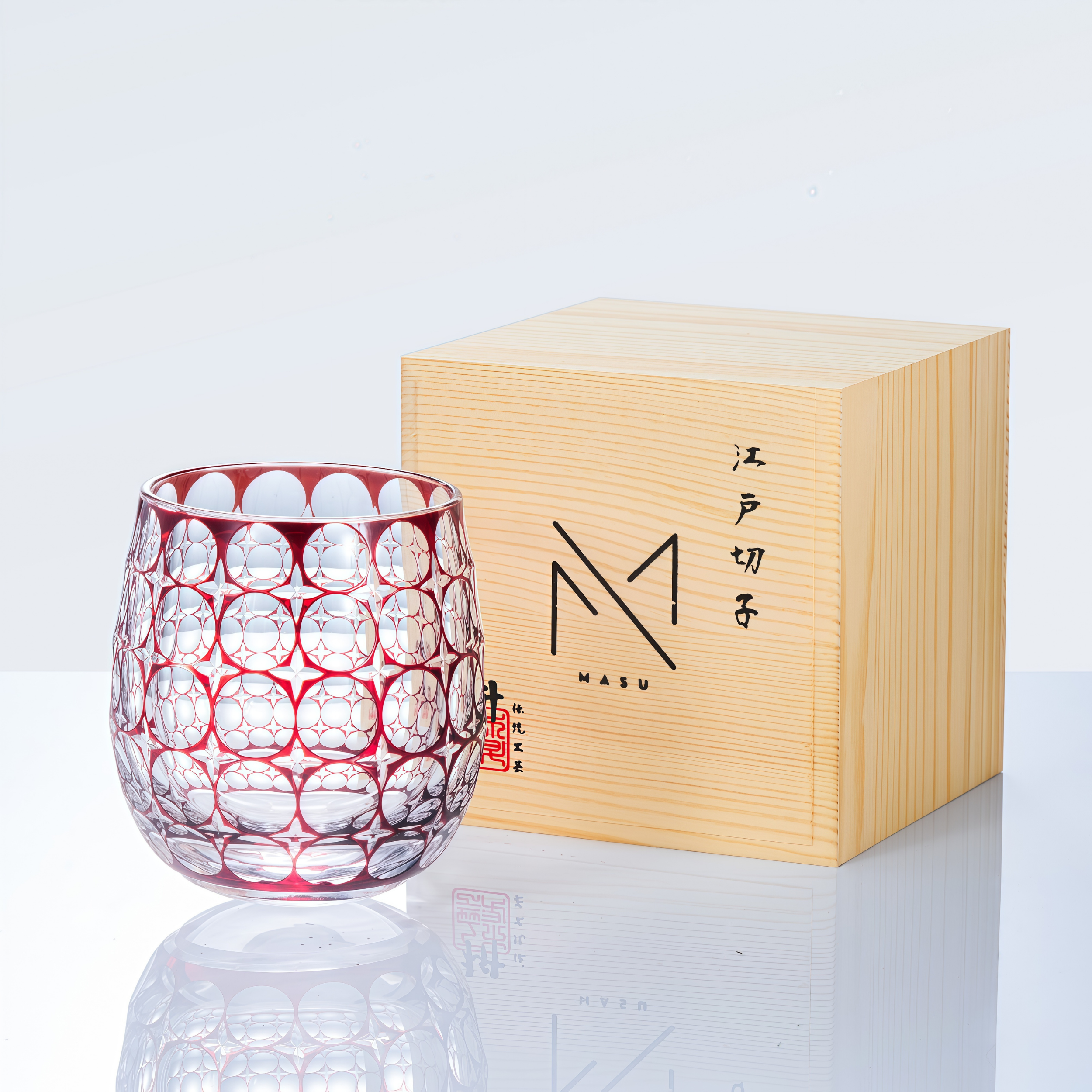 Edo Kiriko Handcrafted Hanamaru Whisky Glass Collection
