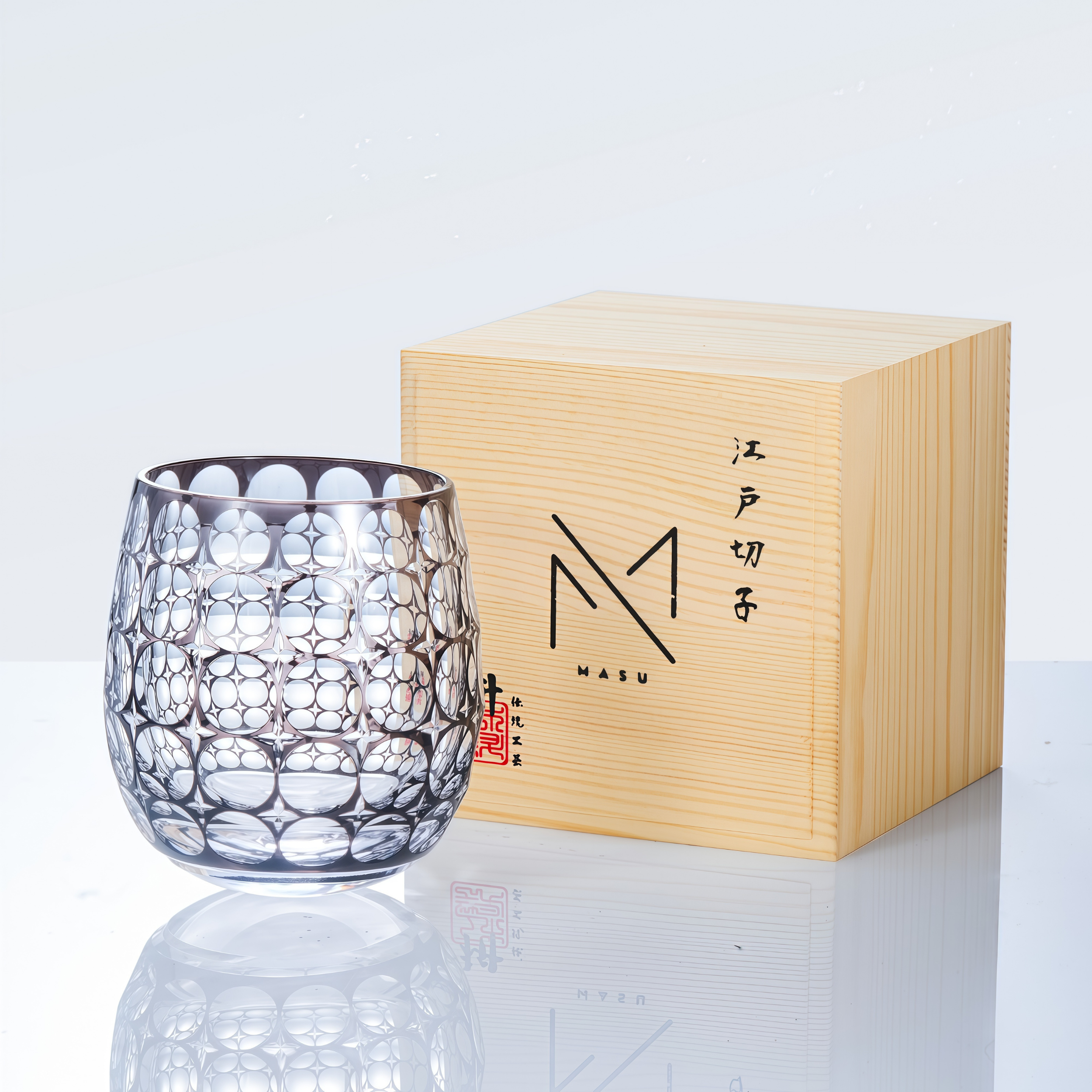 Edo Kiriko Handcrafted Hanamaru Whisky Glass Collection