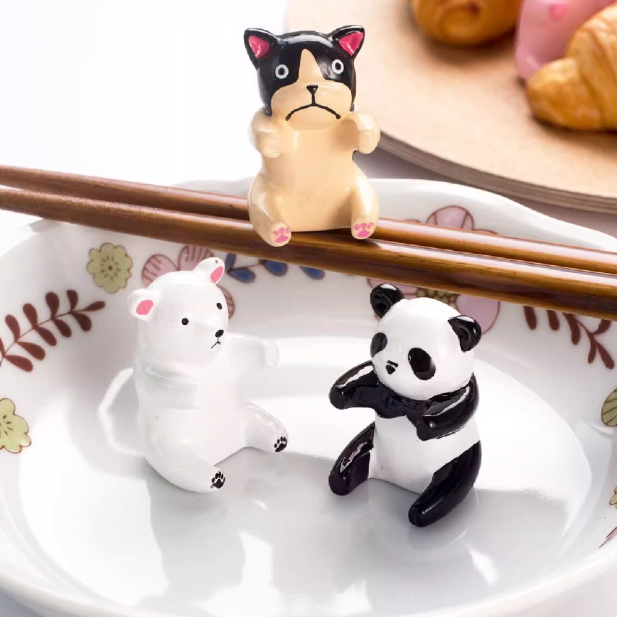 Japanese Handcrafted Animal Series Wooden Children's Chopsticks Set