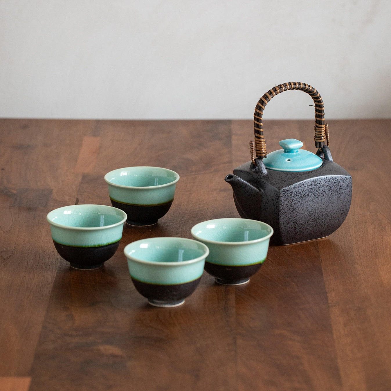 Mino Ware Aonami Ceramic Tea Set