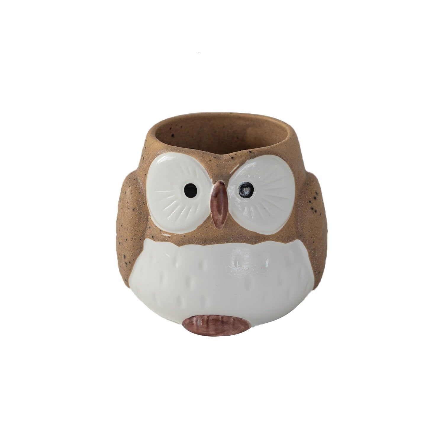 Mino Ware Fukuro Rustic Ceramic Owl Mug Collection