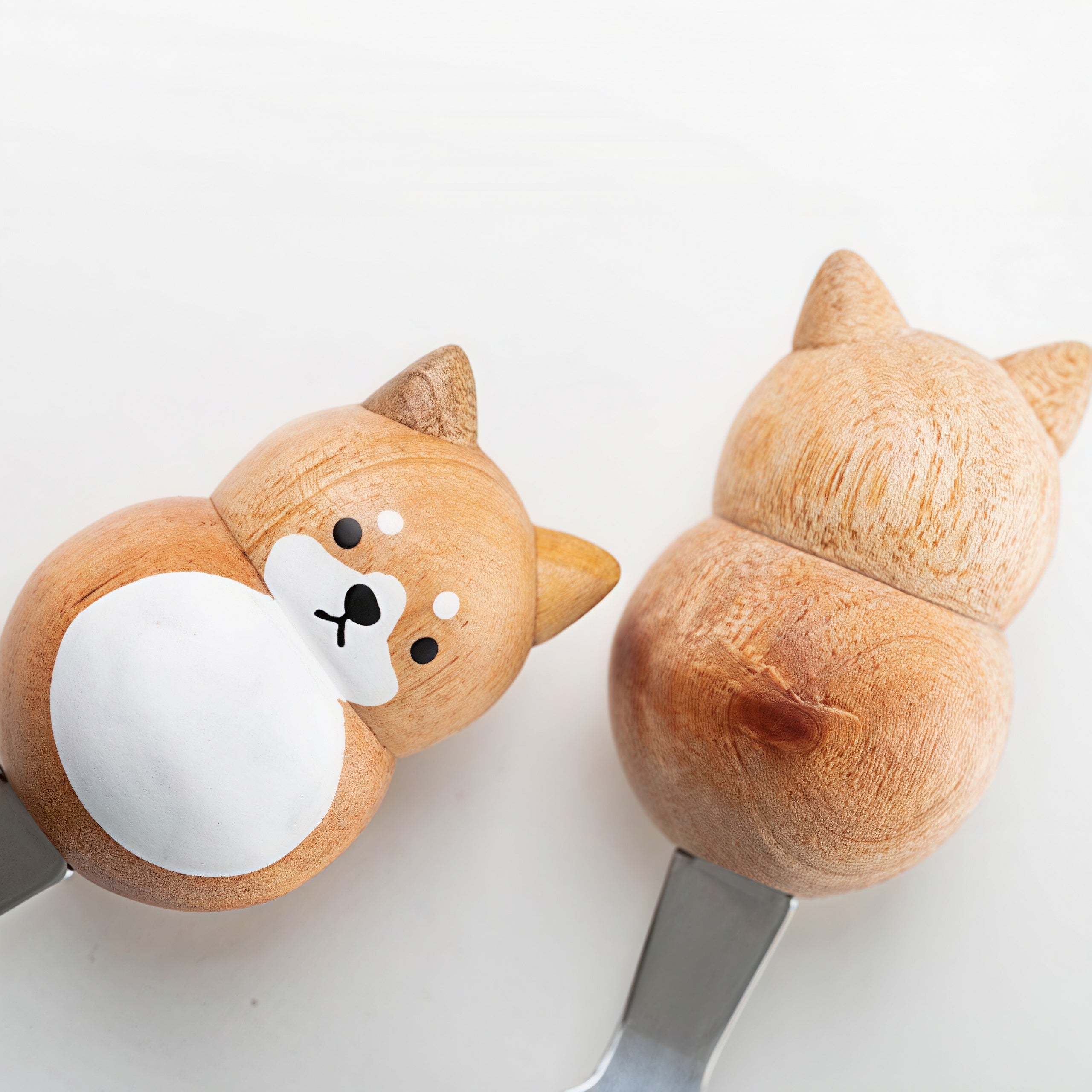 Japanese Handcrafted Pet Sculpture Wooden Handle Children's Utensil