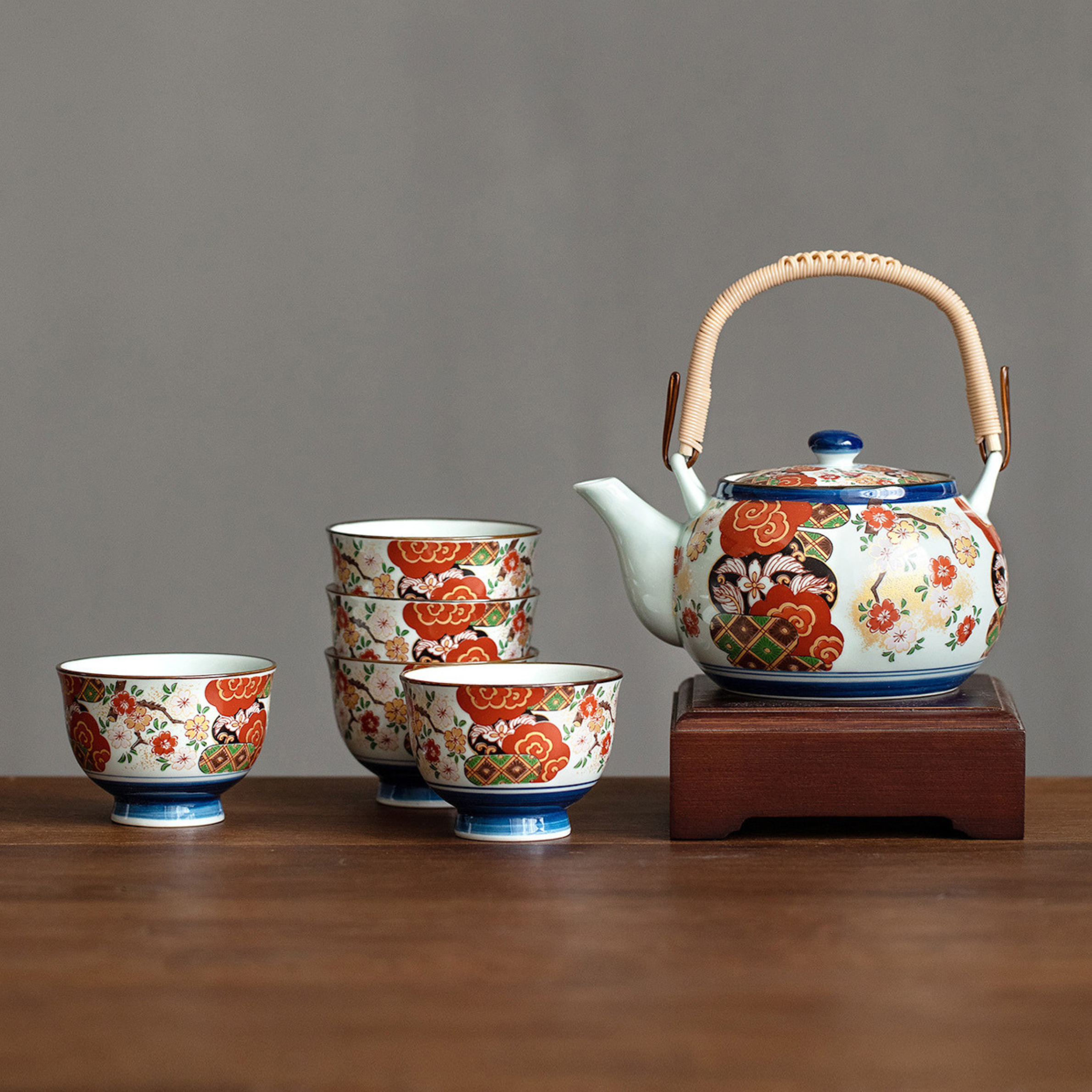 Handcrafted Ceramic Japanese Teacup Teapot Set
