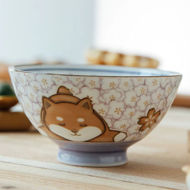 Mino Ware Engimono Ceramic Rice Bowl Collection