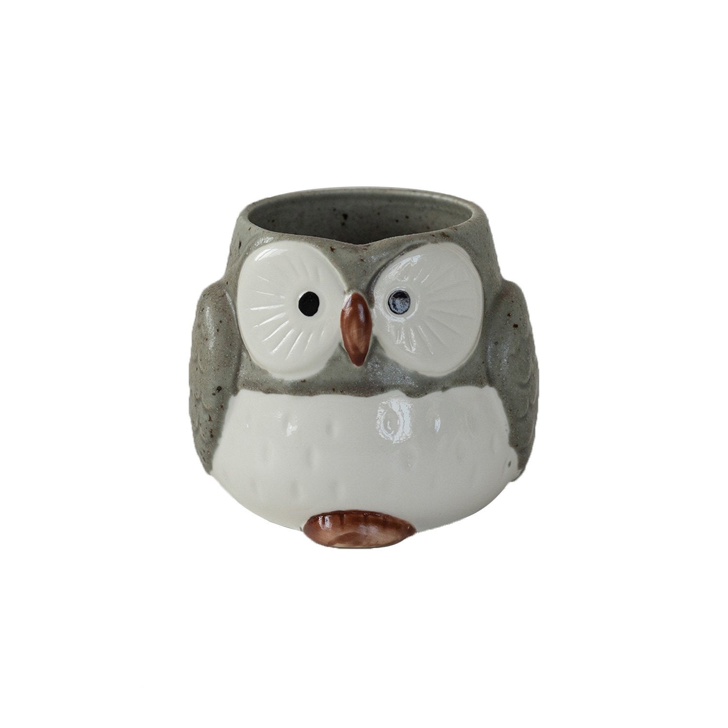 Mino Ware Fukuro Rustic Ceramic Owl Mug Collection
