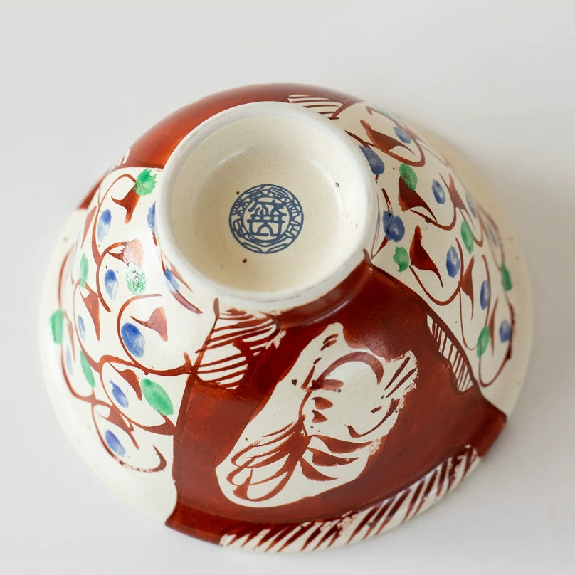 Seto Ware Handcrafted Akae Ceramic Rice Bowl Collection