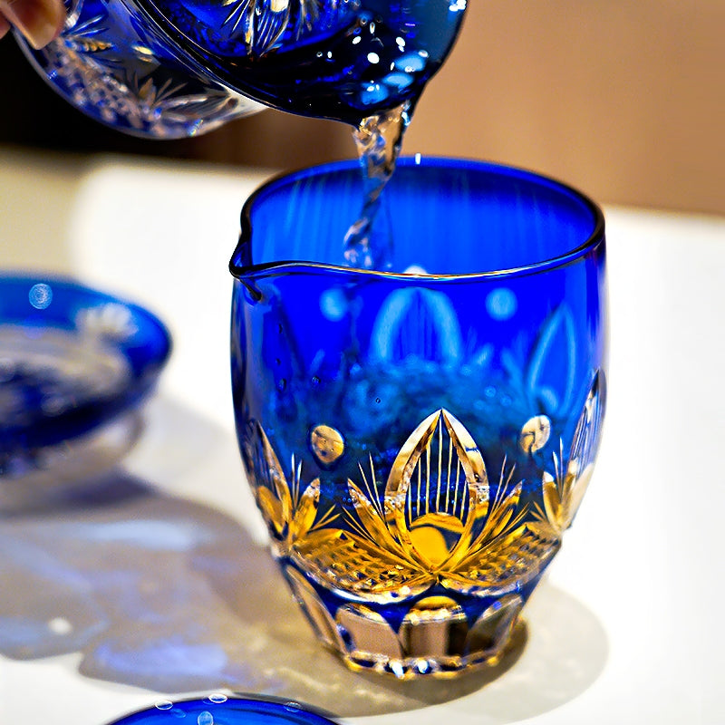 Blue Chrysanthemum Handcrafted Tea Set