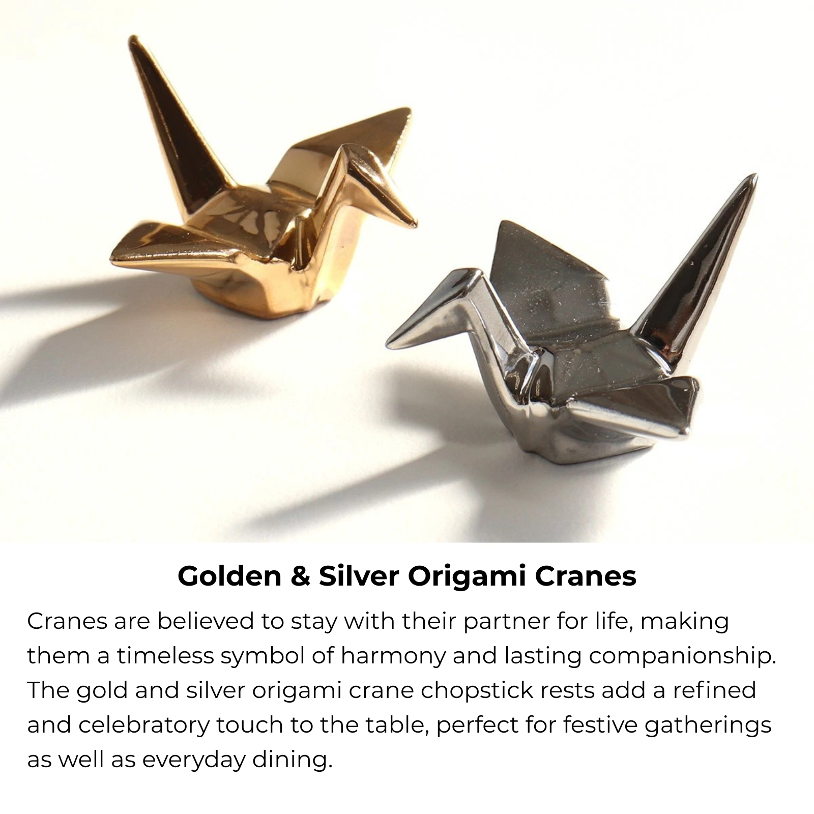 Senkaku Gold and Silver Chopsticks Wedding Gift Set