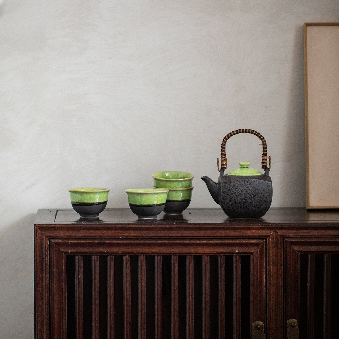 Mino Ware Shunsui Ceramic Teapot Set
