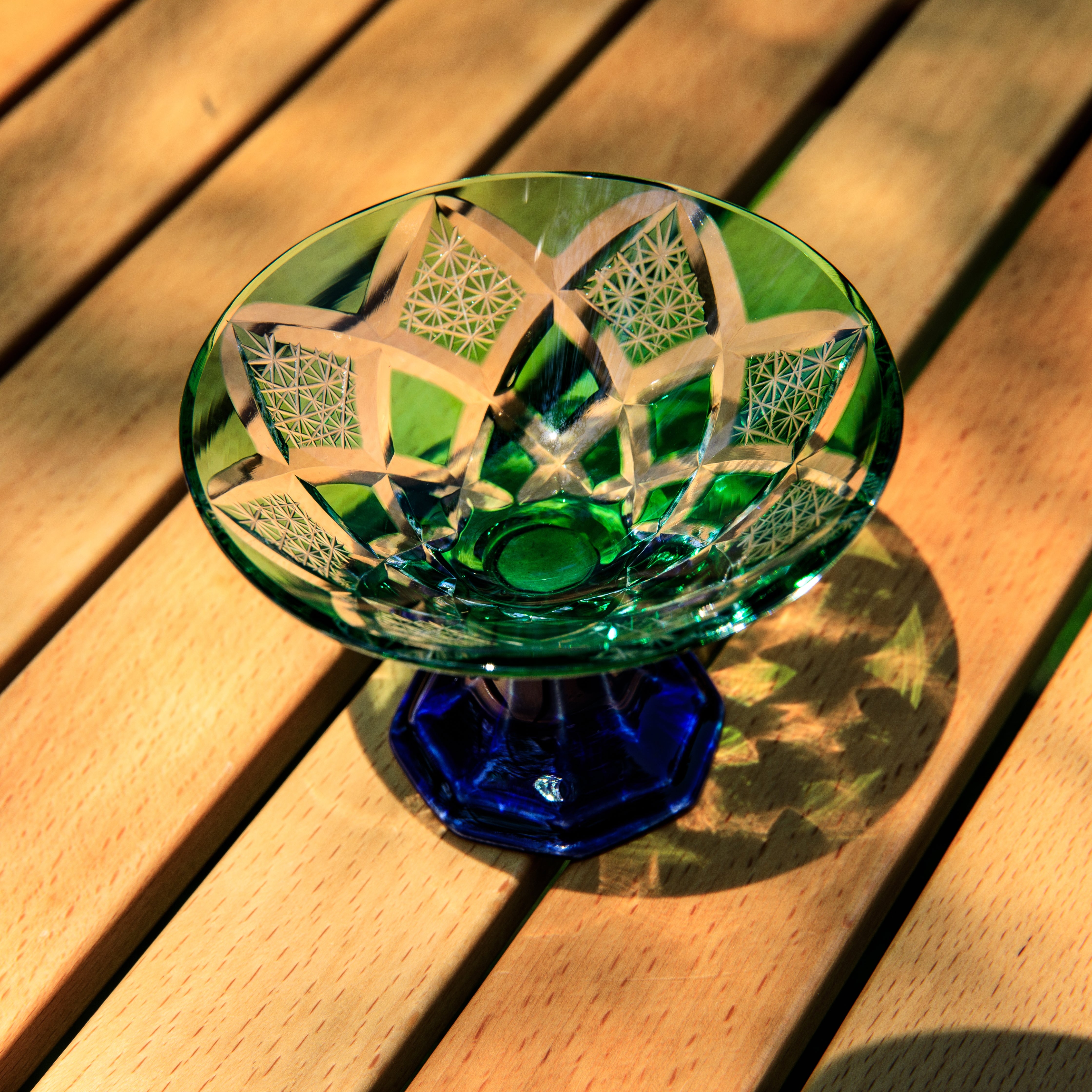 Edo Kiriko Handcrafted Karyu Sake Glass Collection