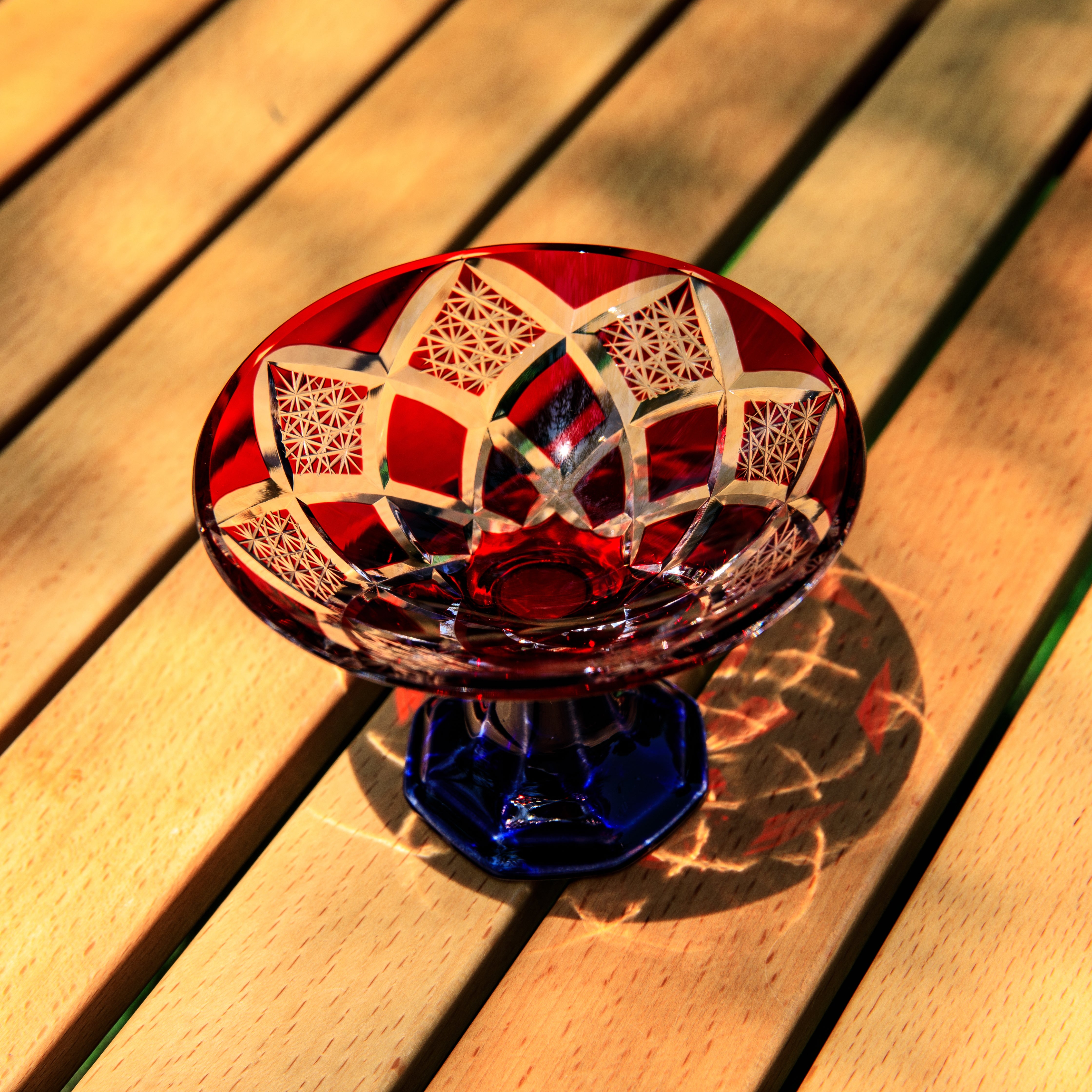 Edo Kiriko Handcrafted Karyu Sake Glass Collection