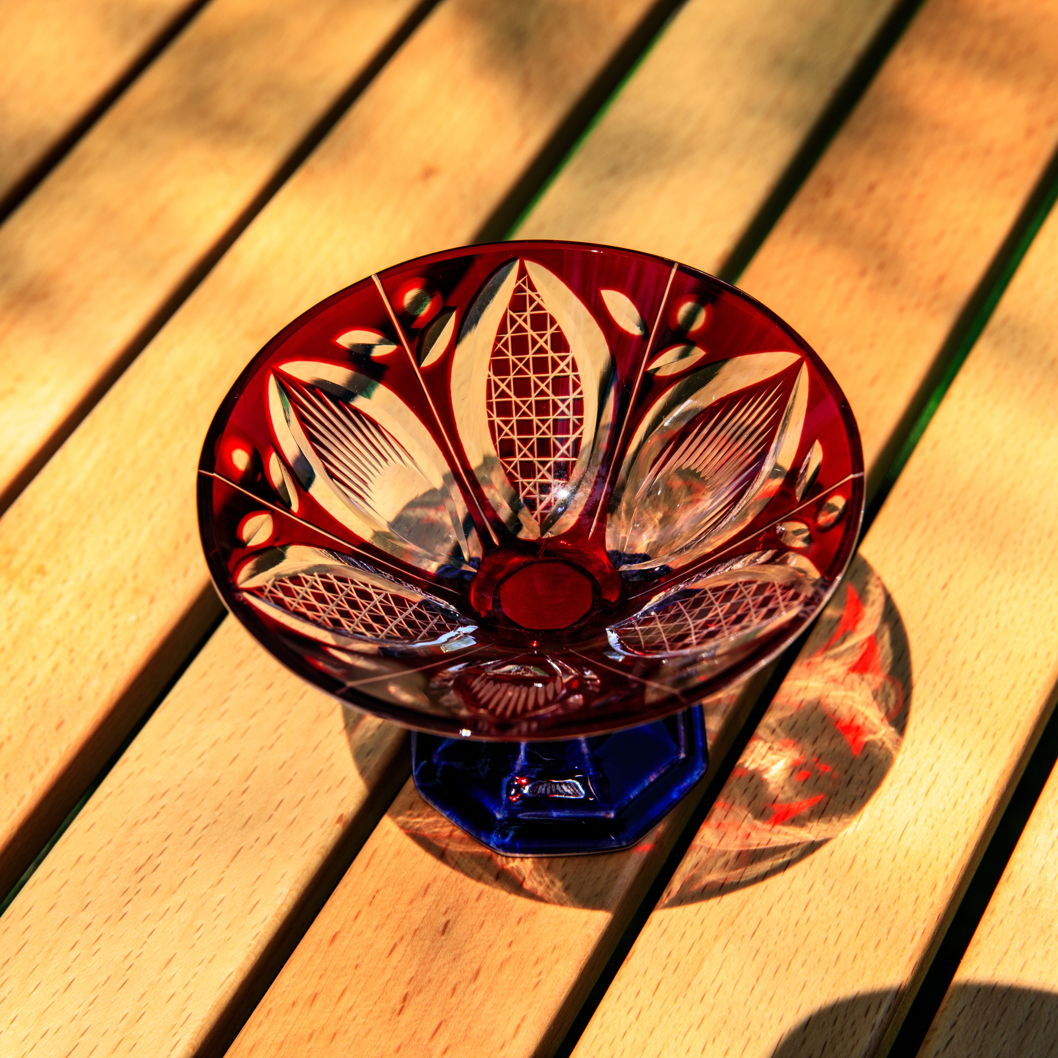 Edo Kiriko Handcrafted Karyu Sake Glass Collection
