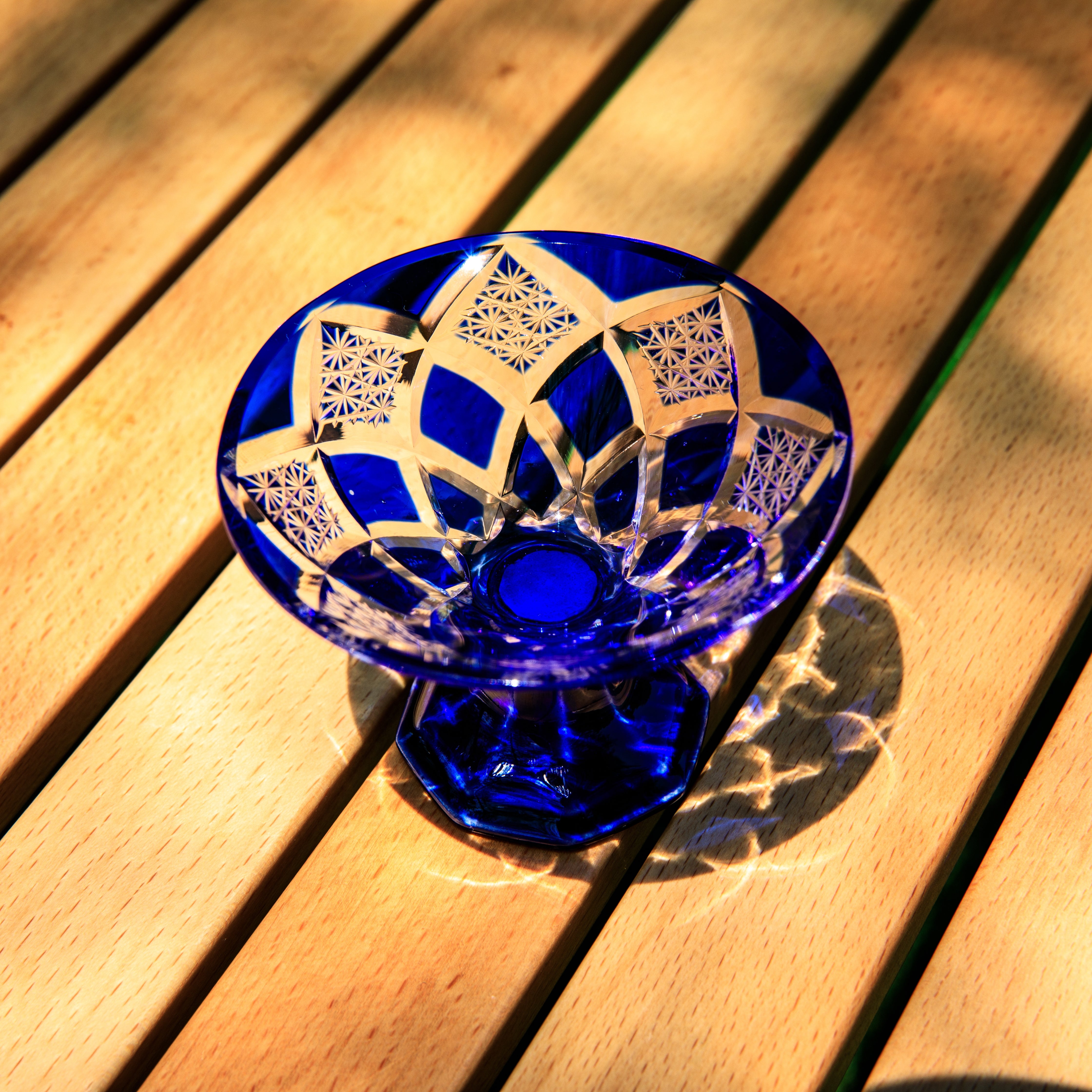 Edo Kiriko Handcrafted Karyu Sake Glass Collection