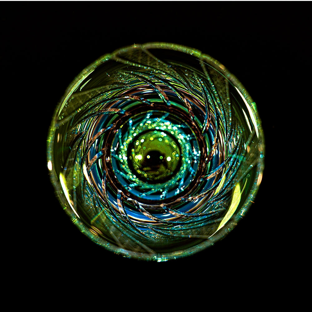 Verre à whisky en cristal iridescent Ryusei fait main Edo Kiriko avec coffret en bois